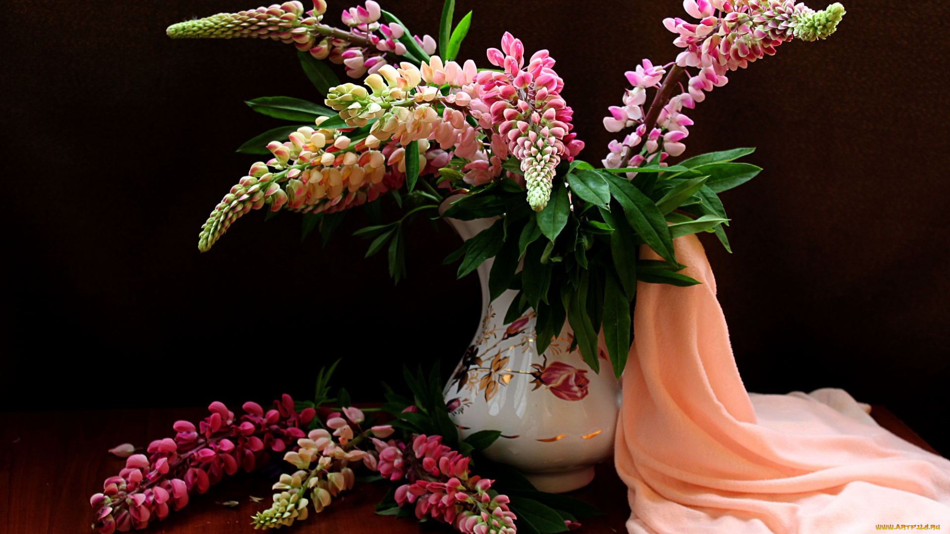 цветы, люпин, натюрморт, люпины, букет