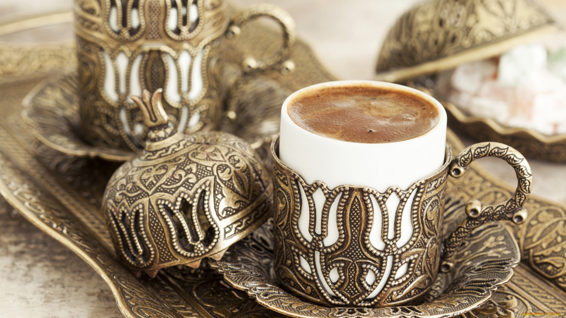 еда, кофе, , кофейные, зёрна, подстаканники, блюдца, поднос