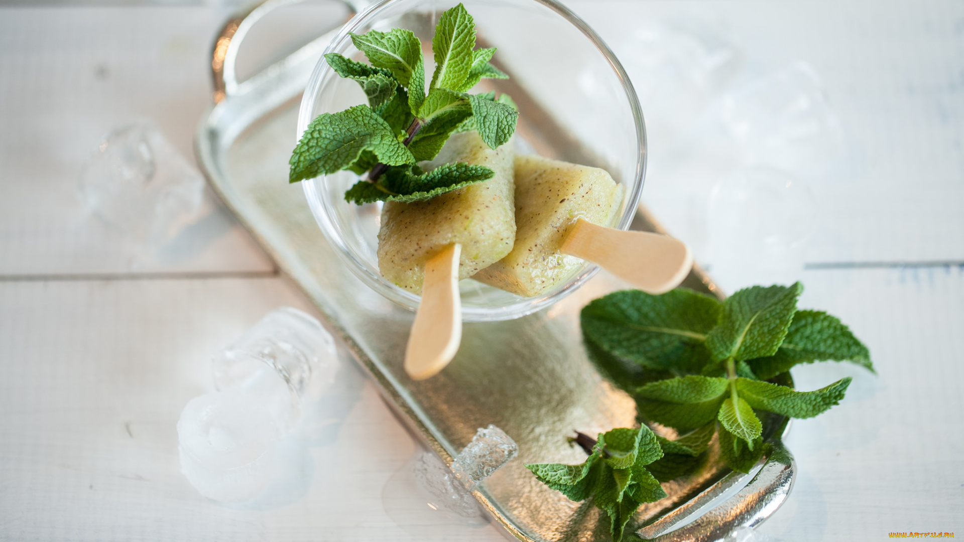 еда, мороженое, , десерты, мята, лед, стакан