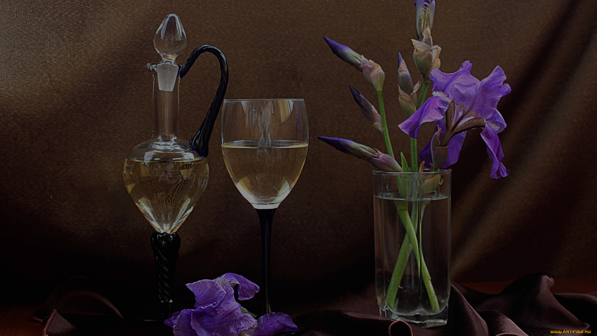 еда, напитки, вино, ирисы, лето, натюрморт, цветы