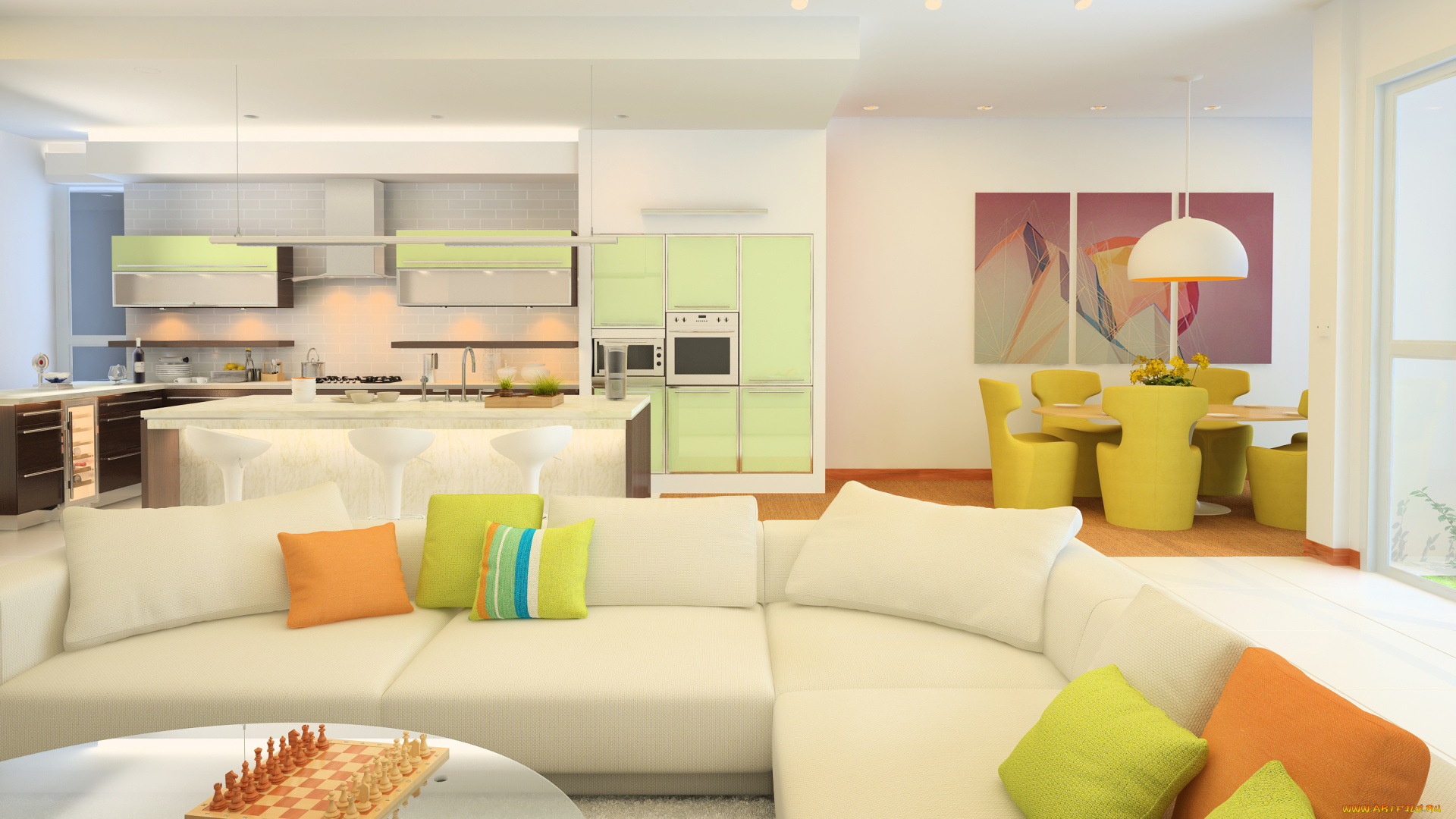 интерьер, гостиная, камин, furniture, fireplace, living, room, цветы, стиль, мебель, style, colors