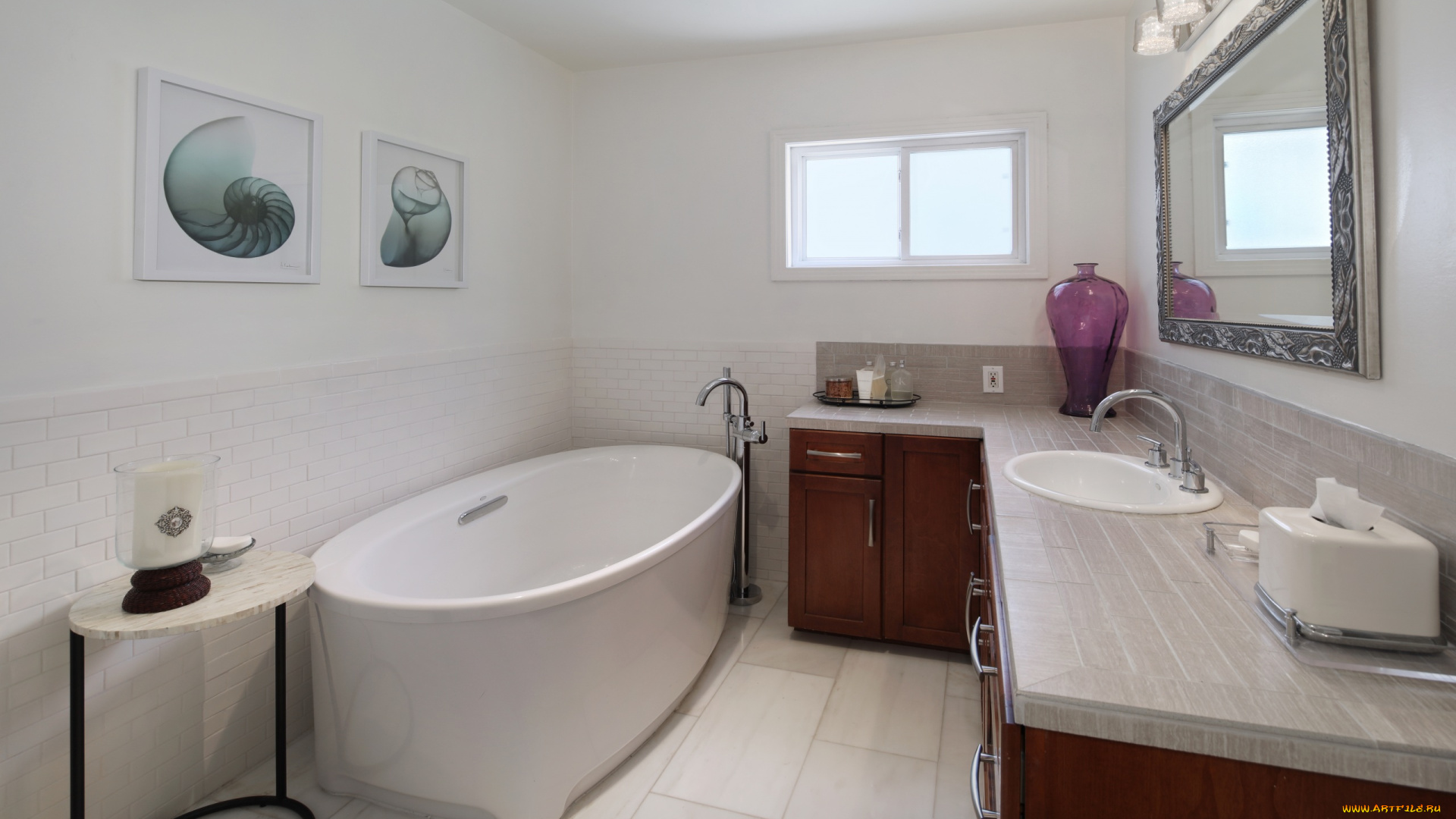 интерьер, ванная, и, туалетная, комнаты, уют, ванная, дизайн, стиль