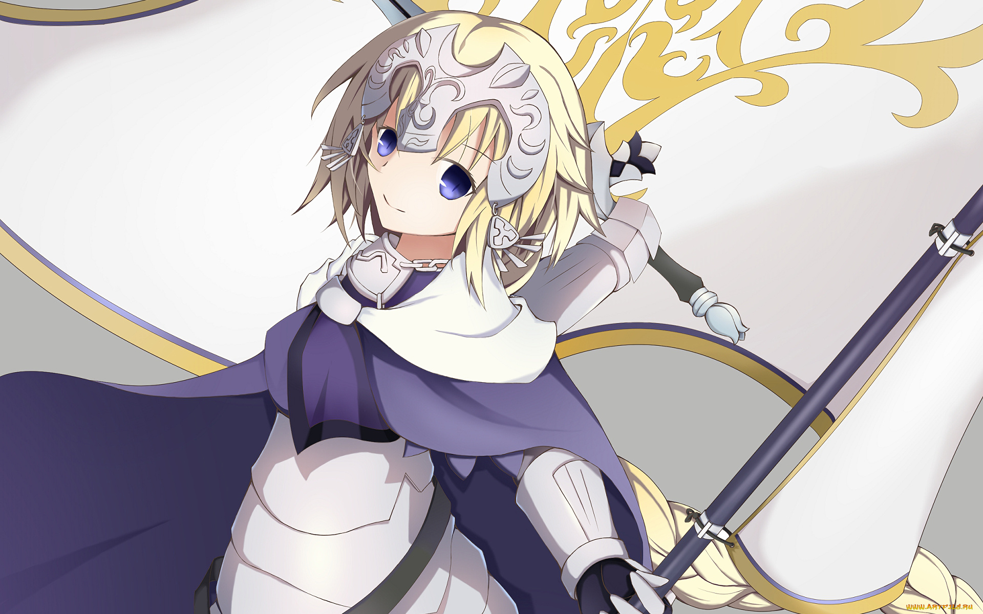 аниме, fate, stay, night, девушка, взгляд, фон