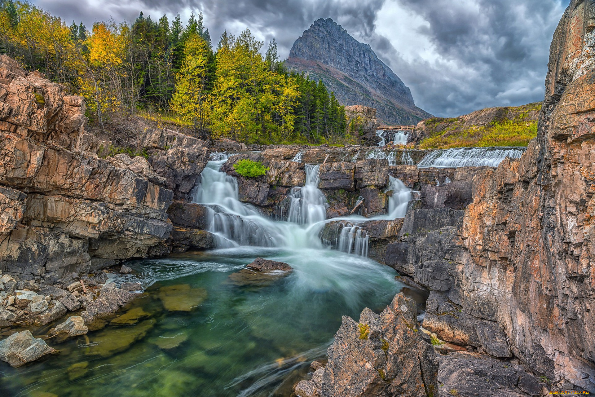 природа, водопады, простор