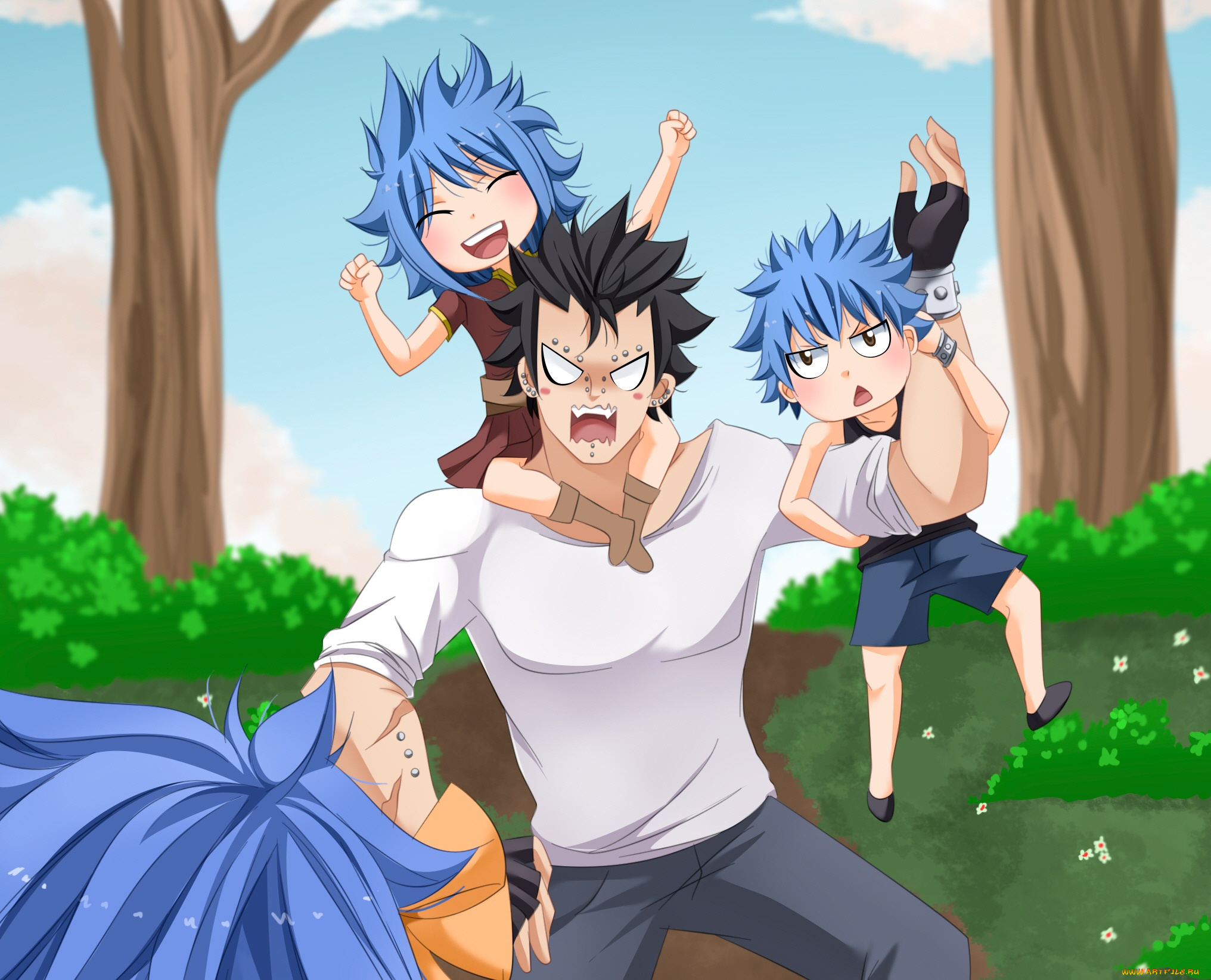 аниме, fairy, tail, хвост, феи