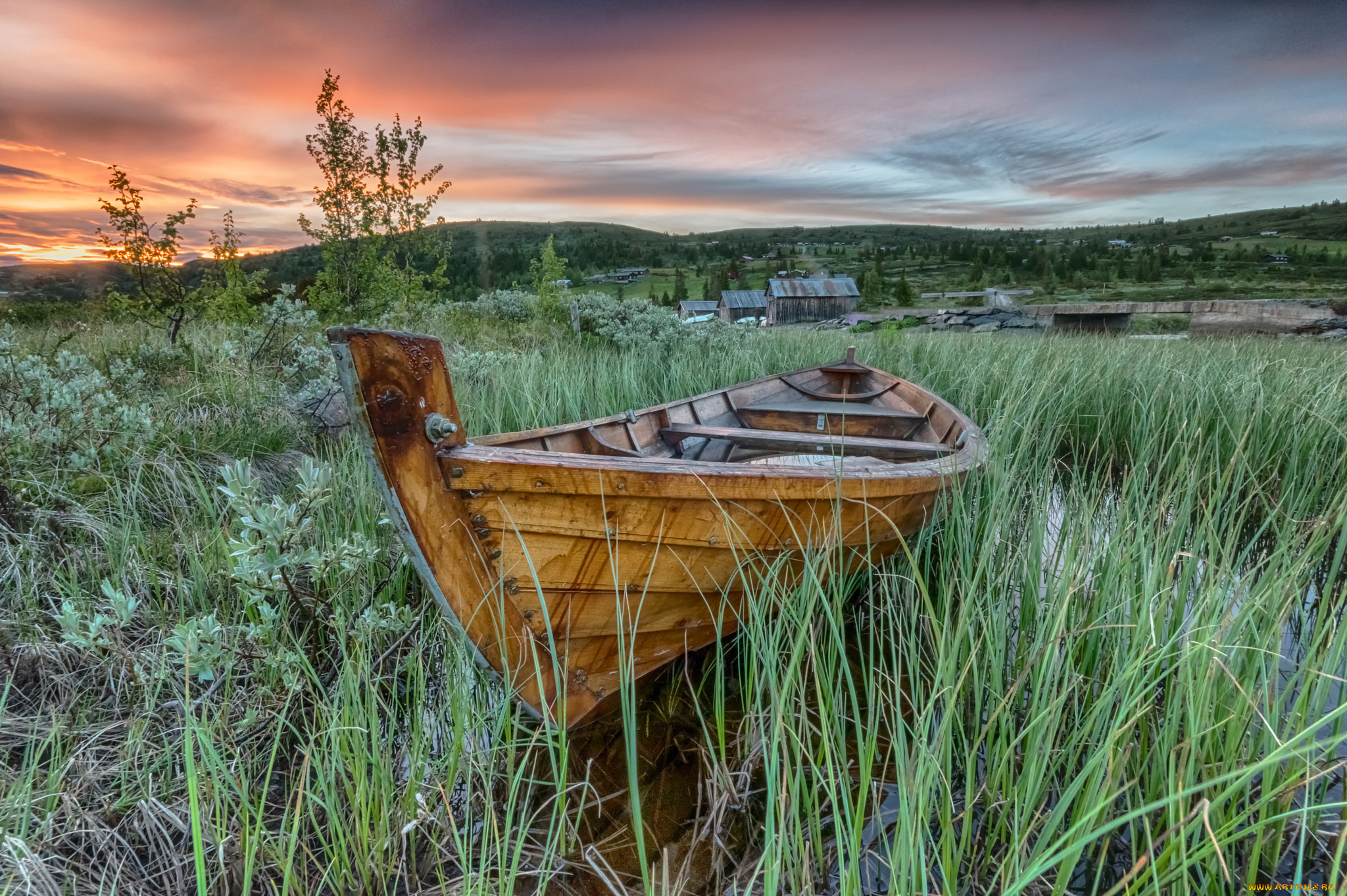 корабли, лодки, , шлюпки, река, лес