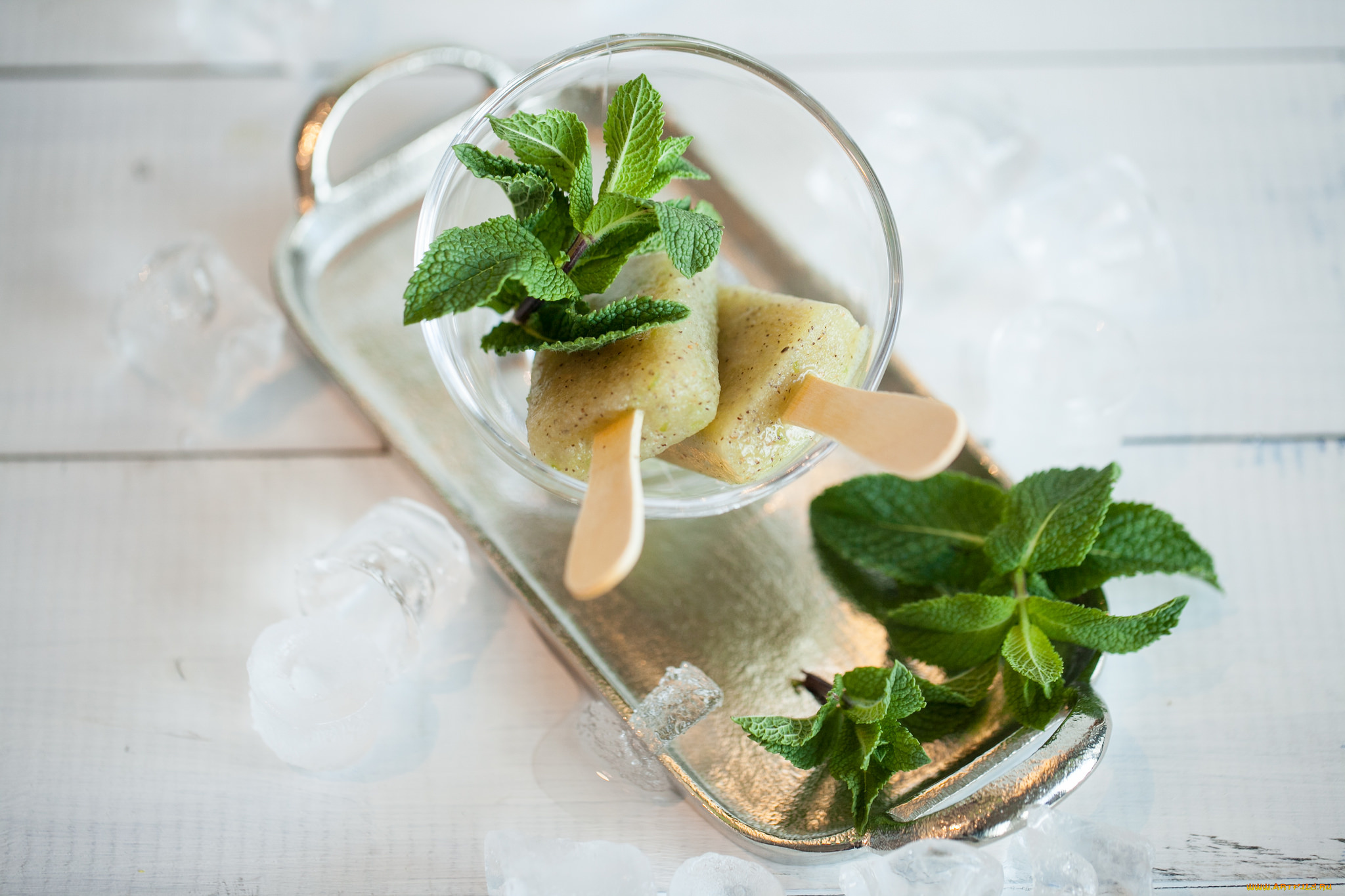 еда, мороженое, , десерты, мята, лед, стакан