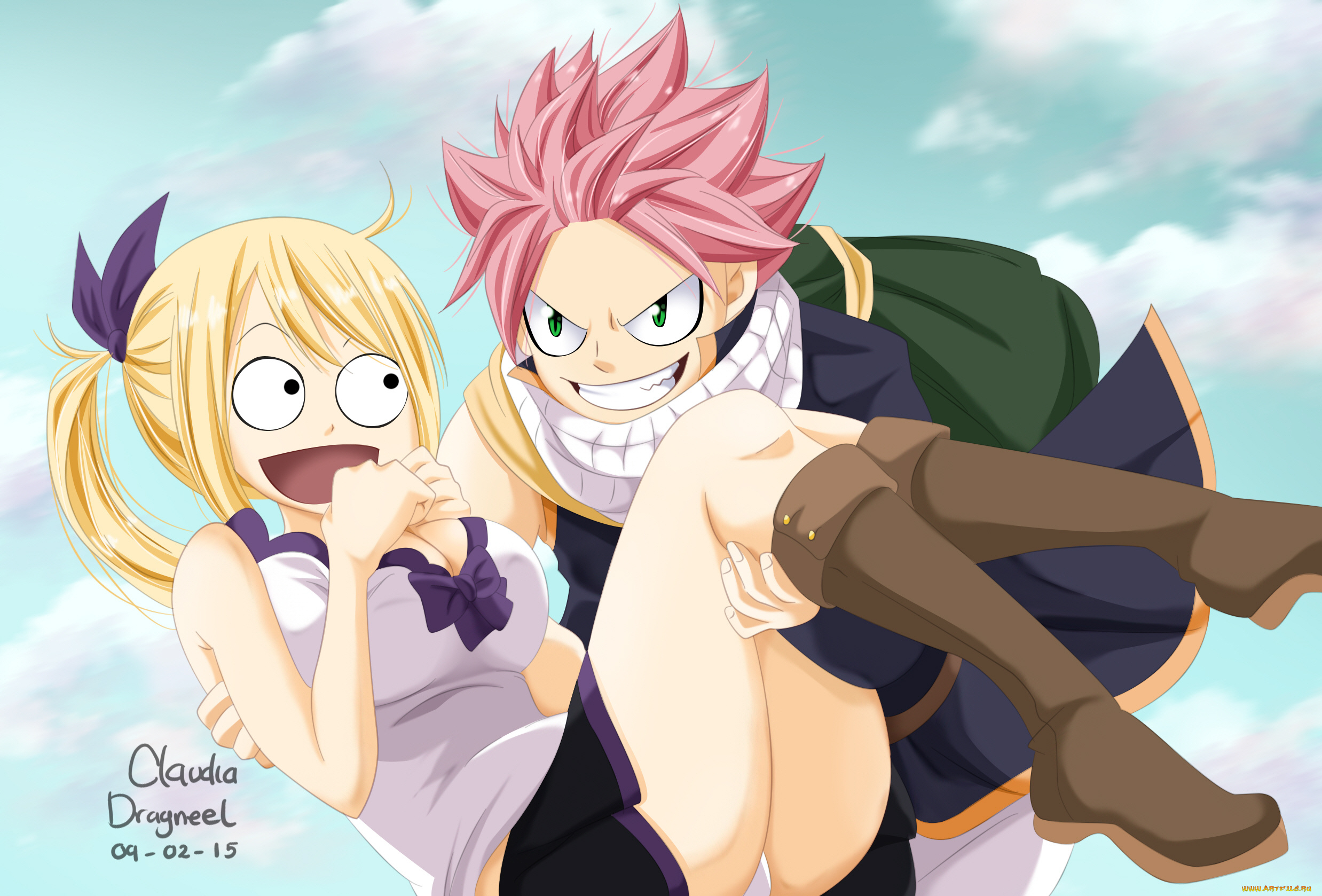 аниме, fairy, tail, пара