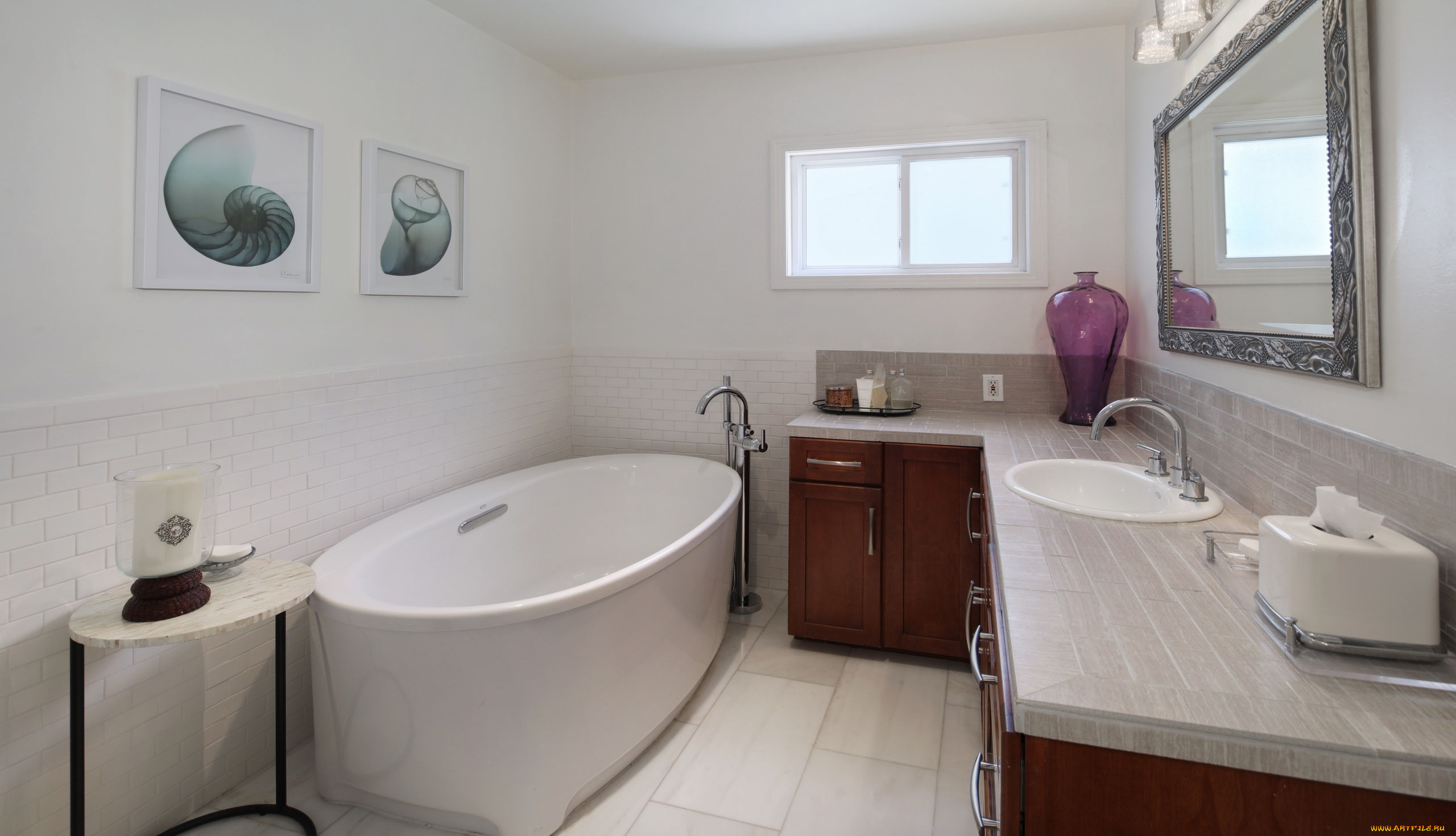 интерьер, ванная, и, туалетная, комнаты, уют, ванная, дизайн, стиль