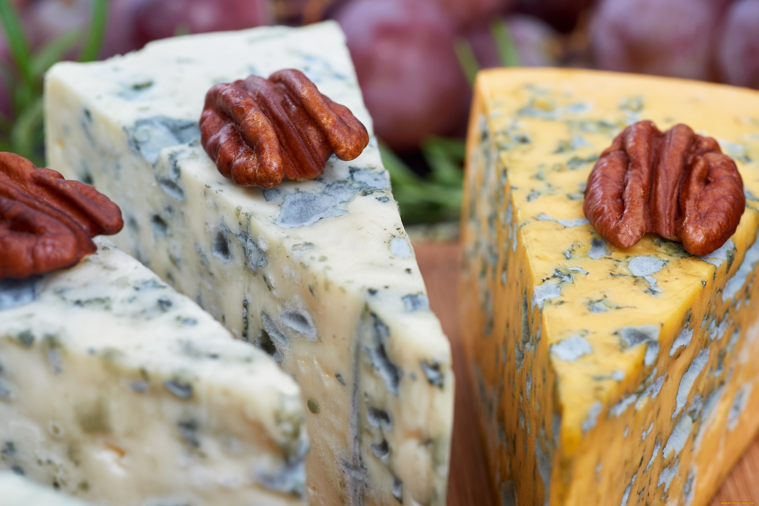 еда, сырные, изделия, орехи, сыр, треугольник, кусок