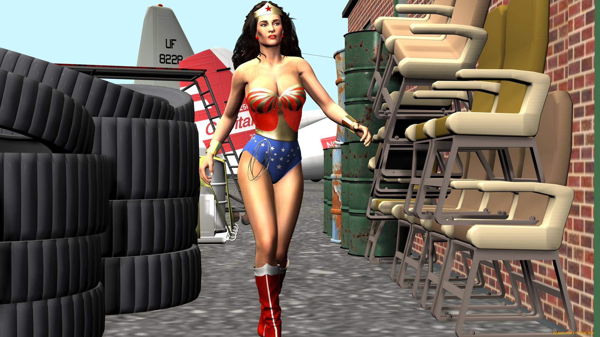 3д, графика, фантазия, , fantasy, девушка, взгляд, фон