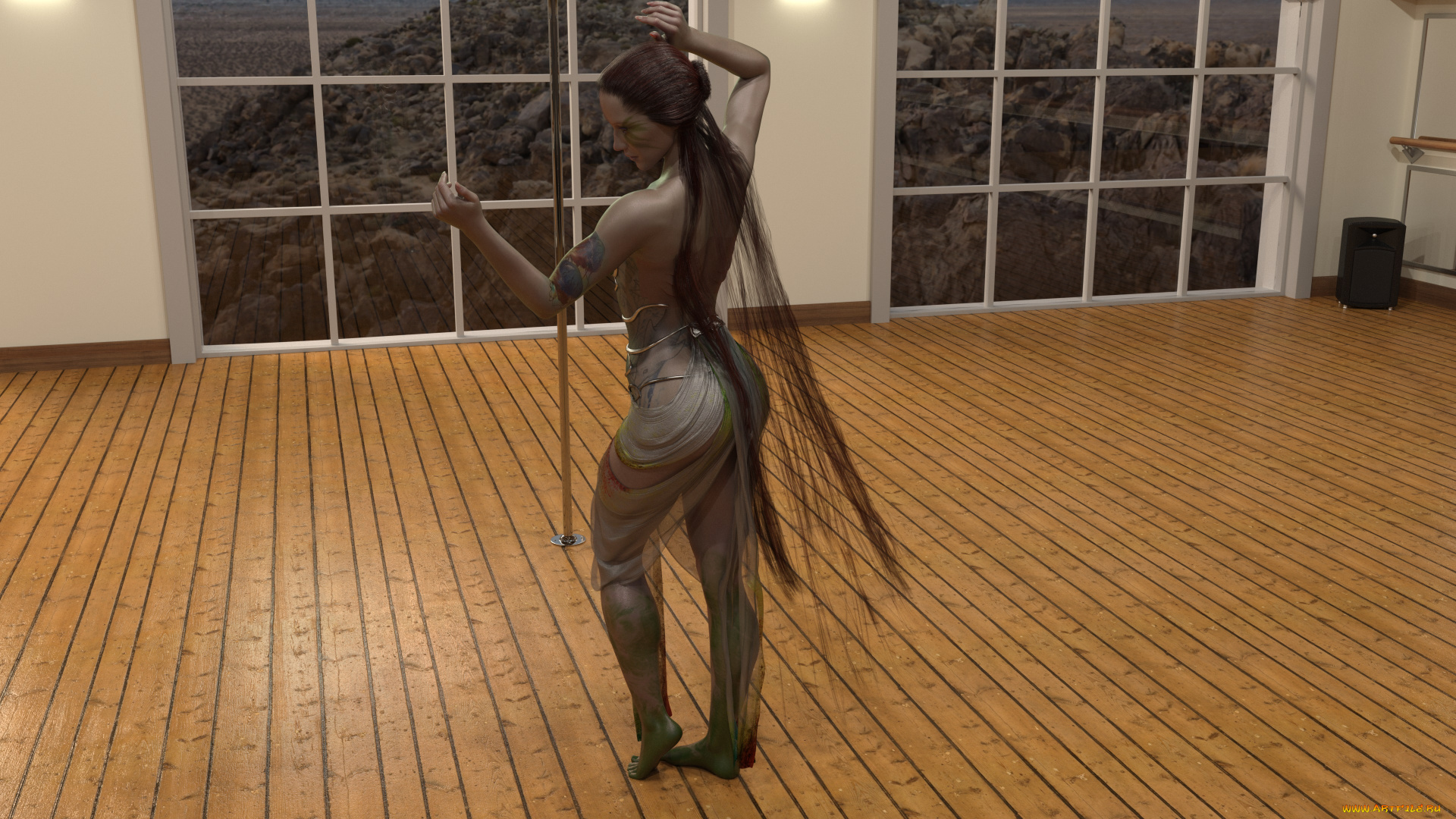 3д, графика, фантазия, , fantasy, взгляд, девушка, фон