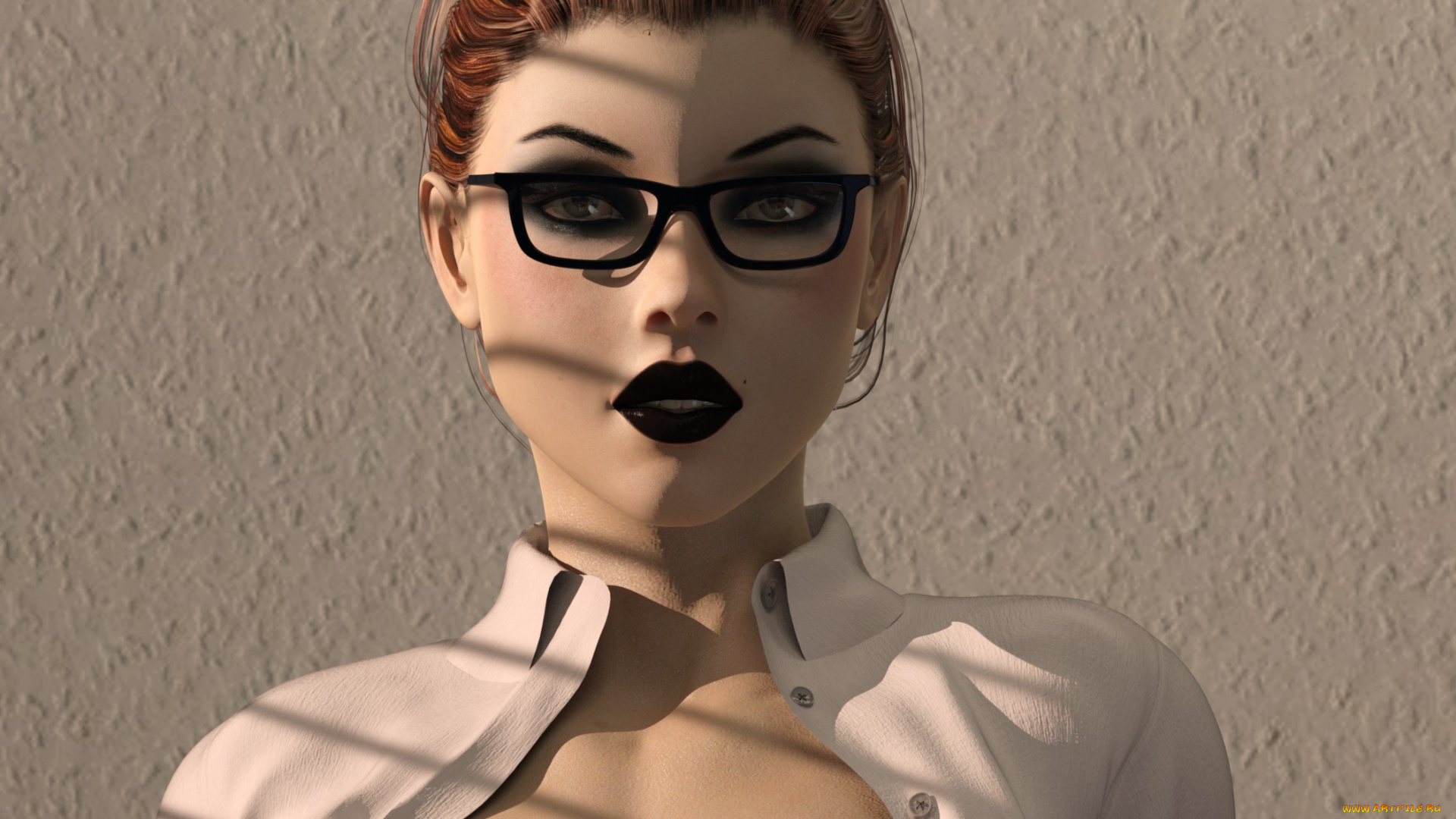 3д, графика, портрет, , portraits, девушка, взгляд, фон