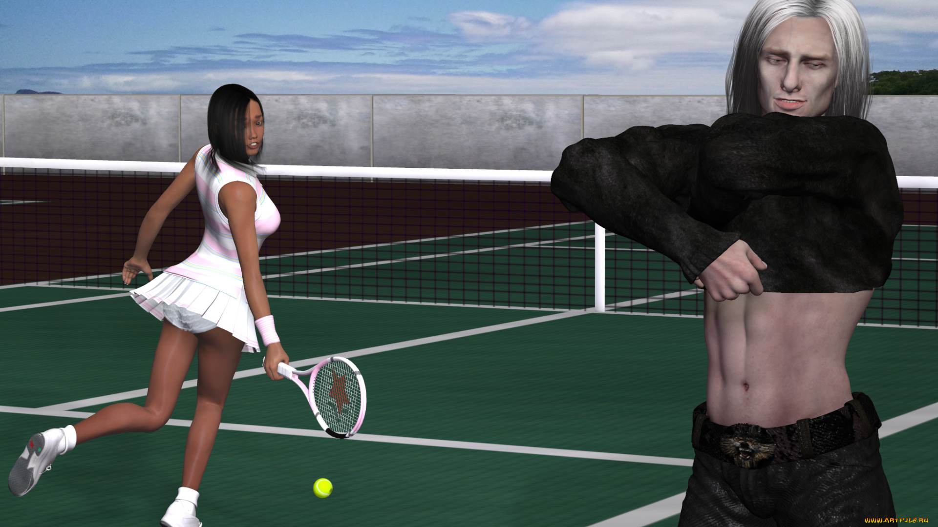 3д, графика, спорт, , sport, девушка, взгляд, фон