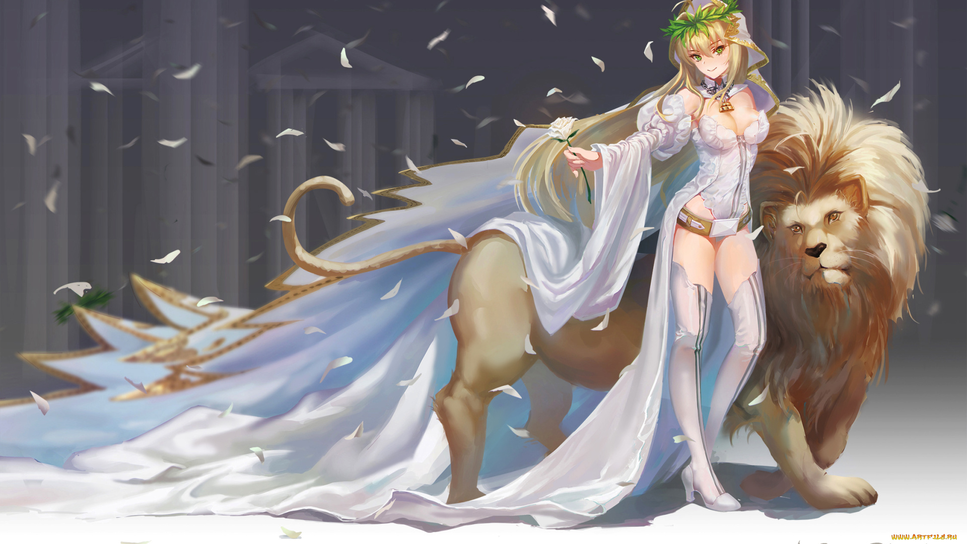 аниме, fate, stay, night, девушка