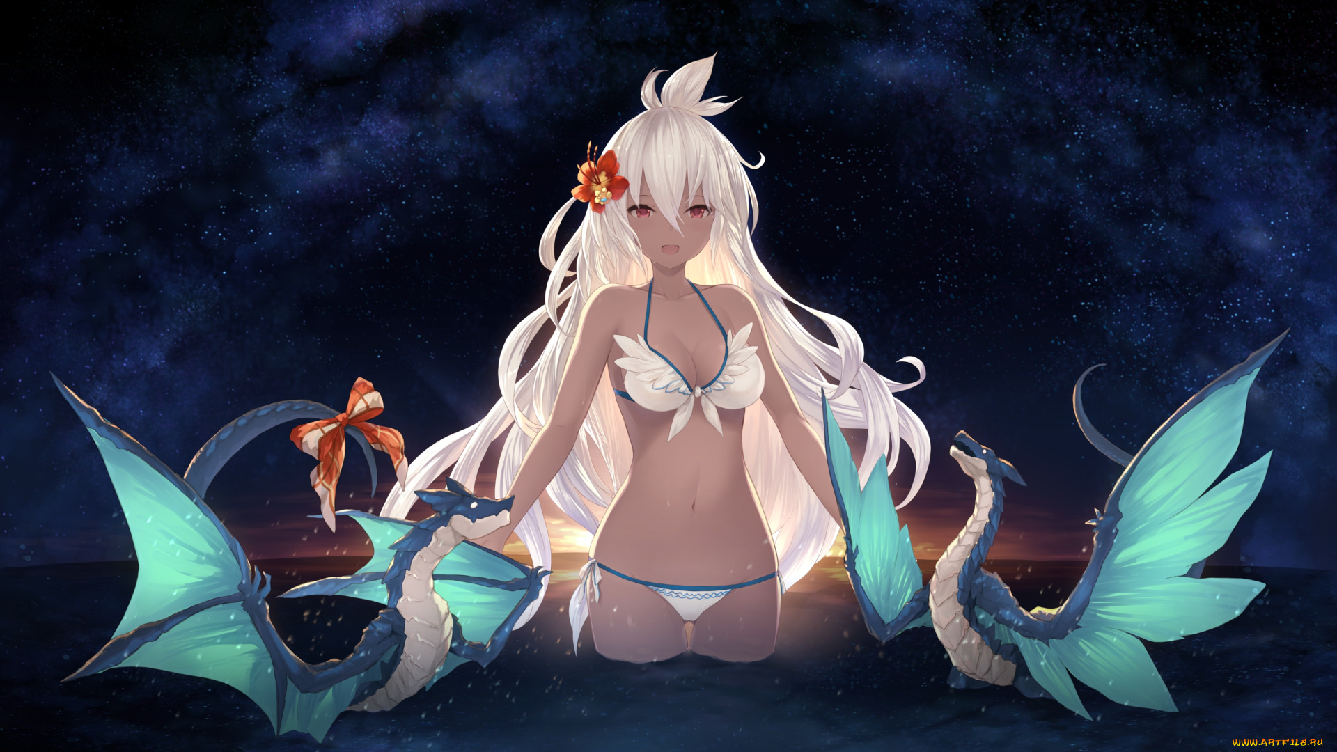 аниме, granblue, fantasy, девушка