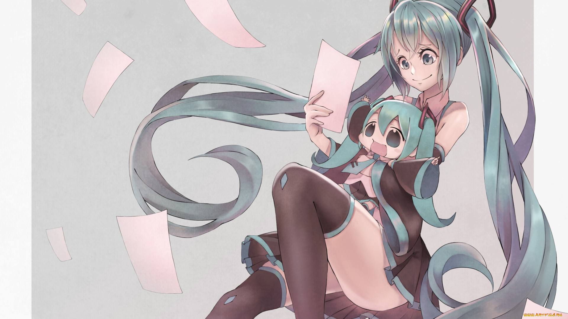 аниме, vocaloid, девушка