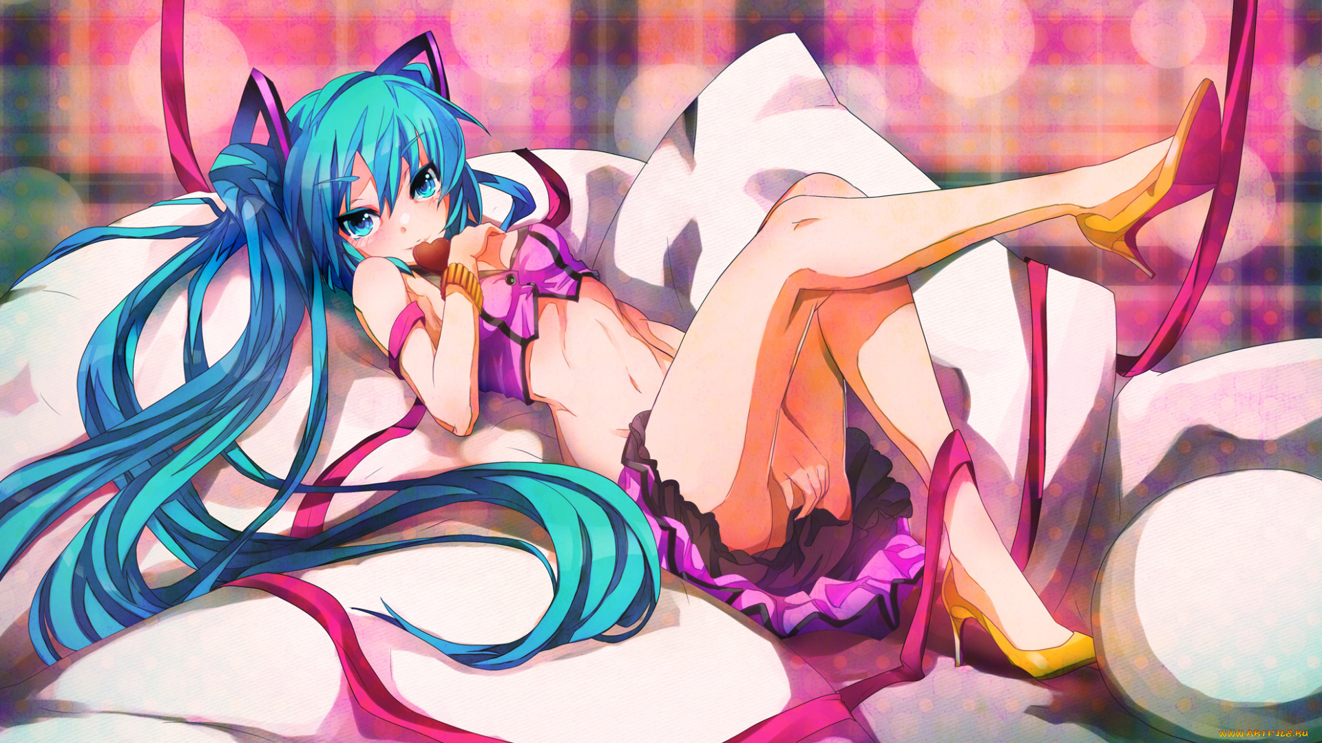 аниме, vocaloid, девушка