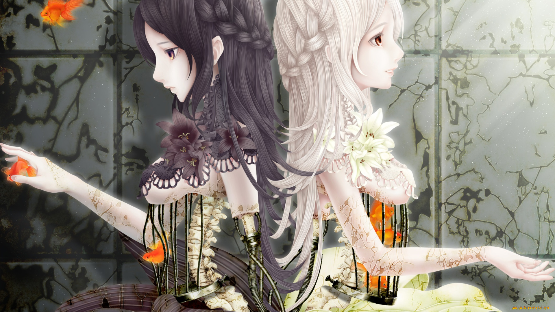 аниме, животные, , существа, девушка