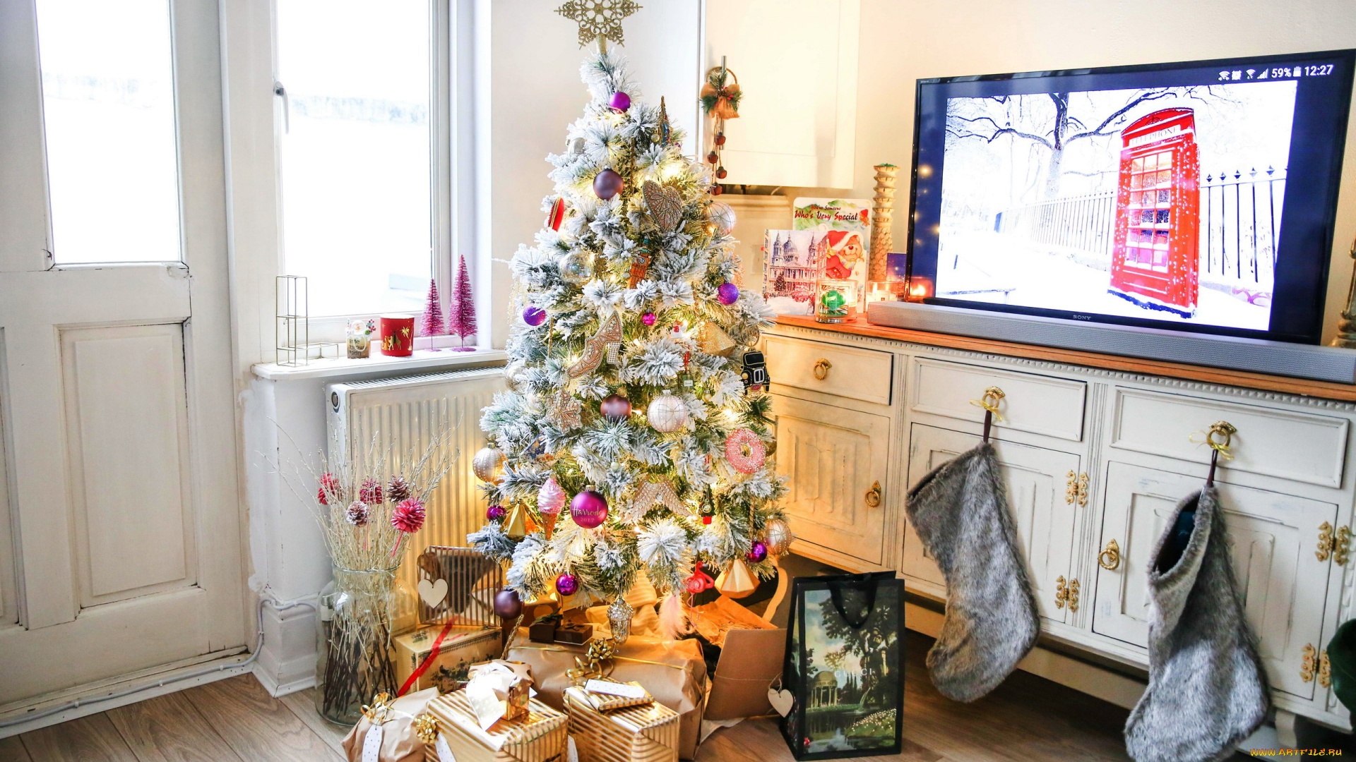 праздничные, Ёлки, елка, подарки