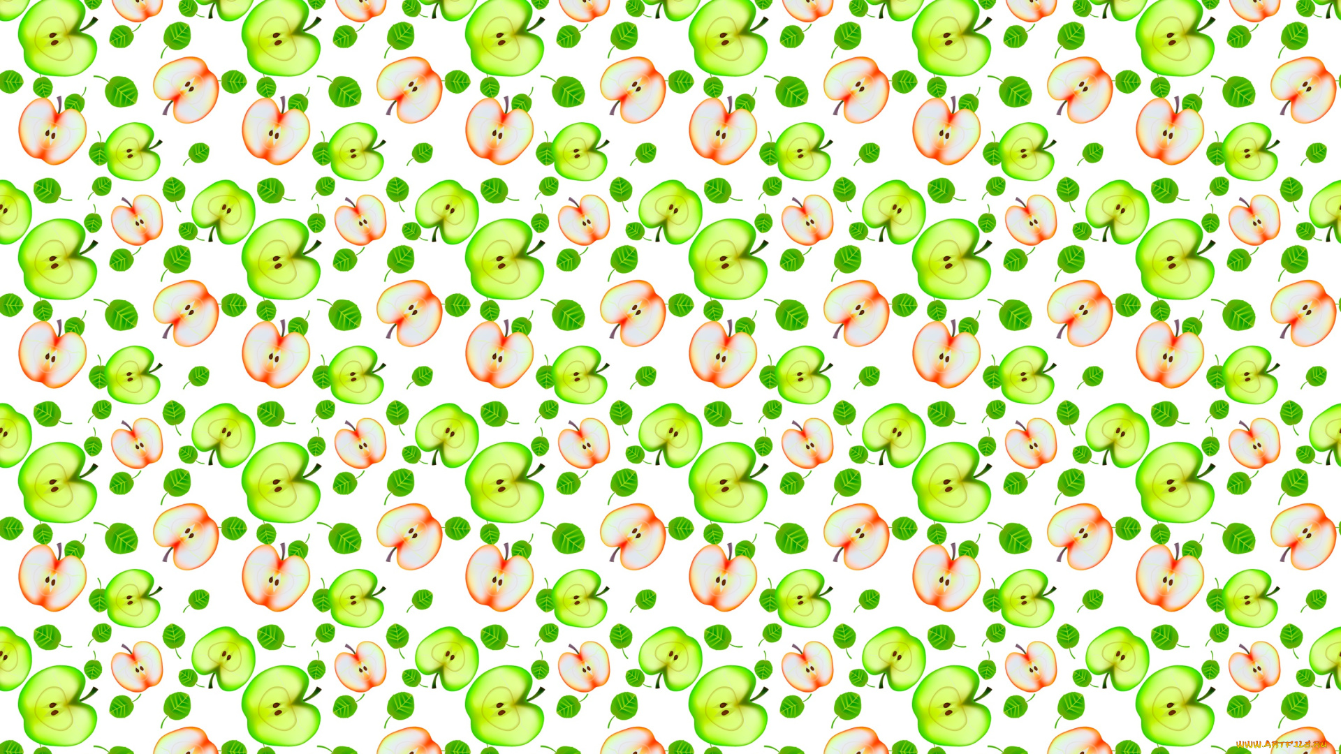 векторная, графика, еда, , food, половинка, яблоко, зор