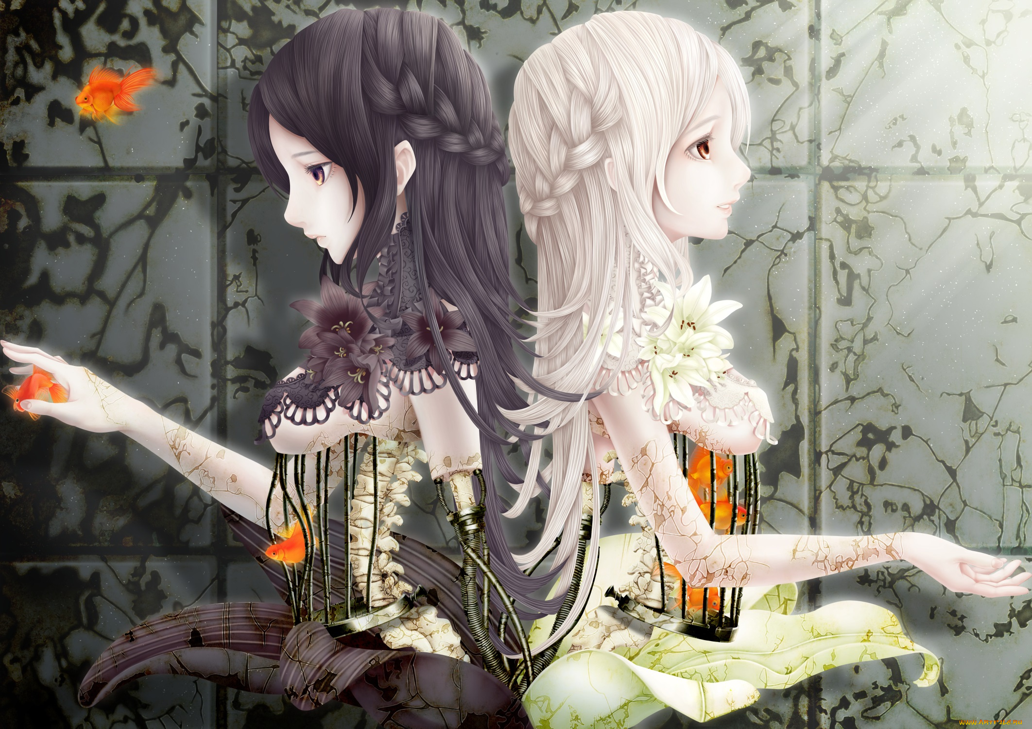 аниме, животные, , существа, девушка