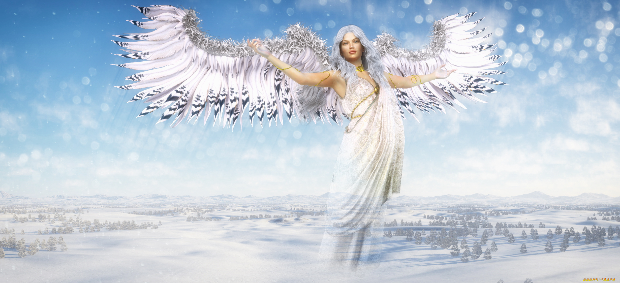 3д, графика, ангел, , angel, девушка, взгляд, фон, ангел