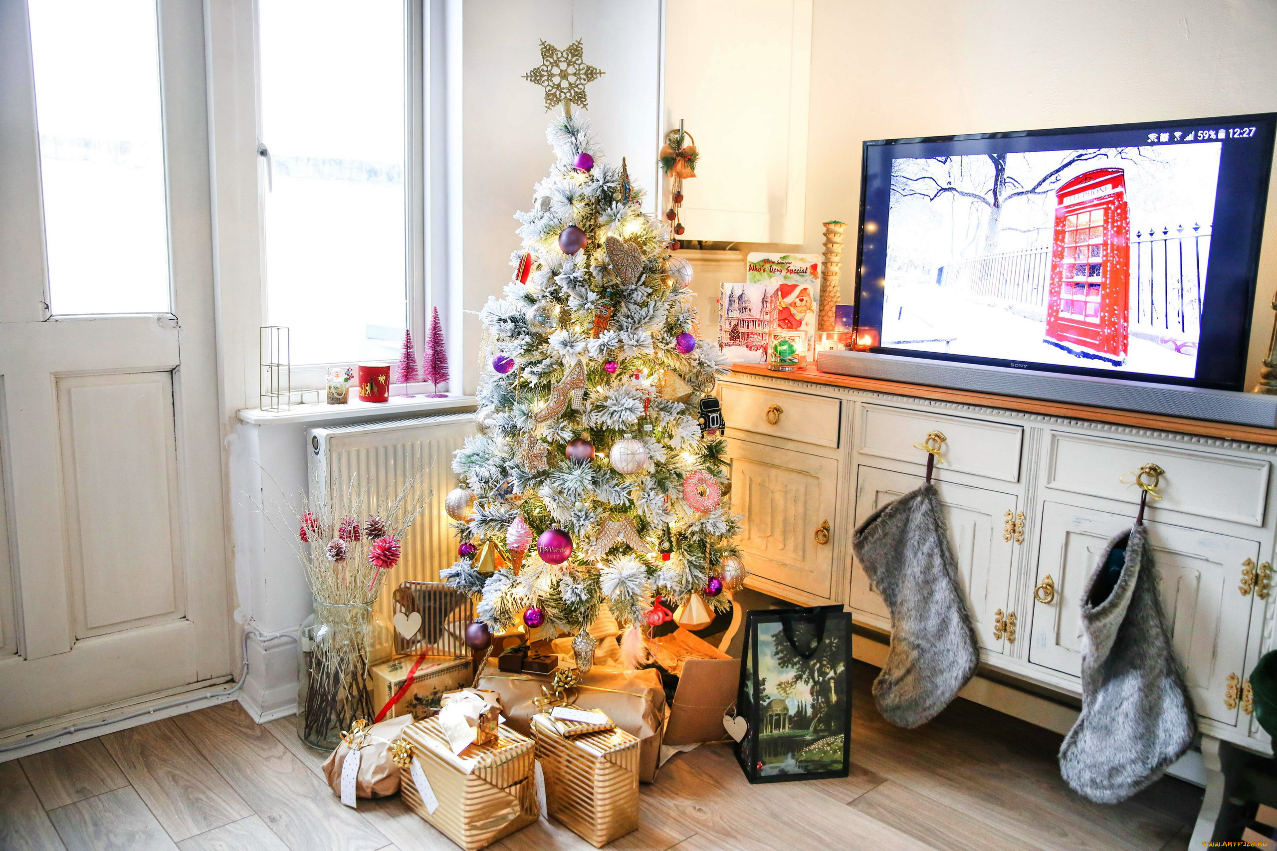 праздничные, Ёлки, елка, подарки