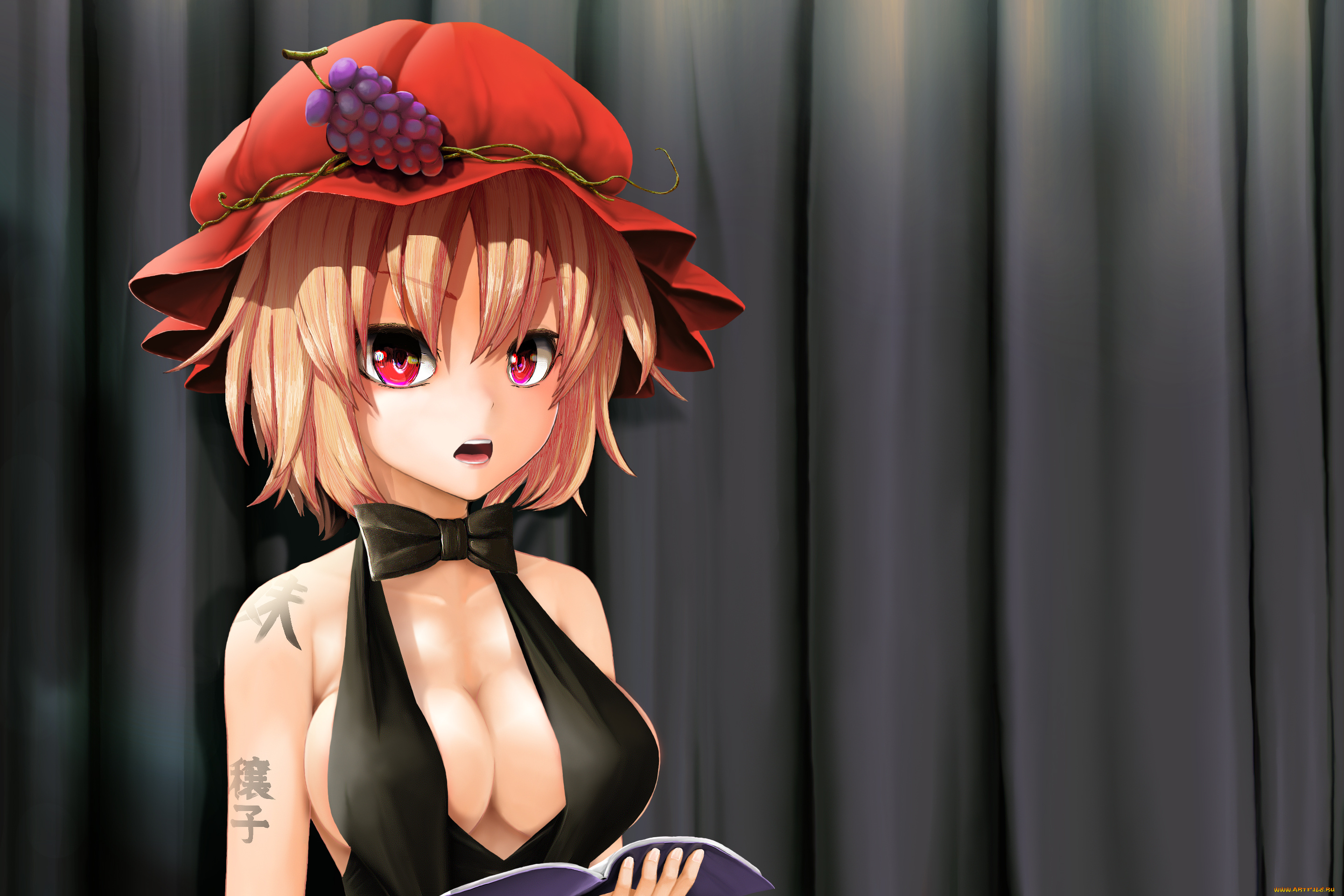 аниме, touhou, девушка, фон, взгляд