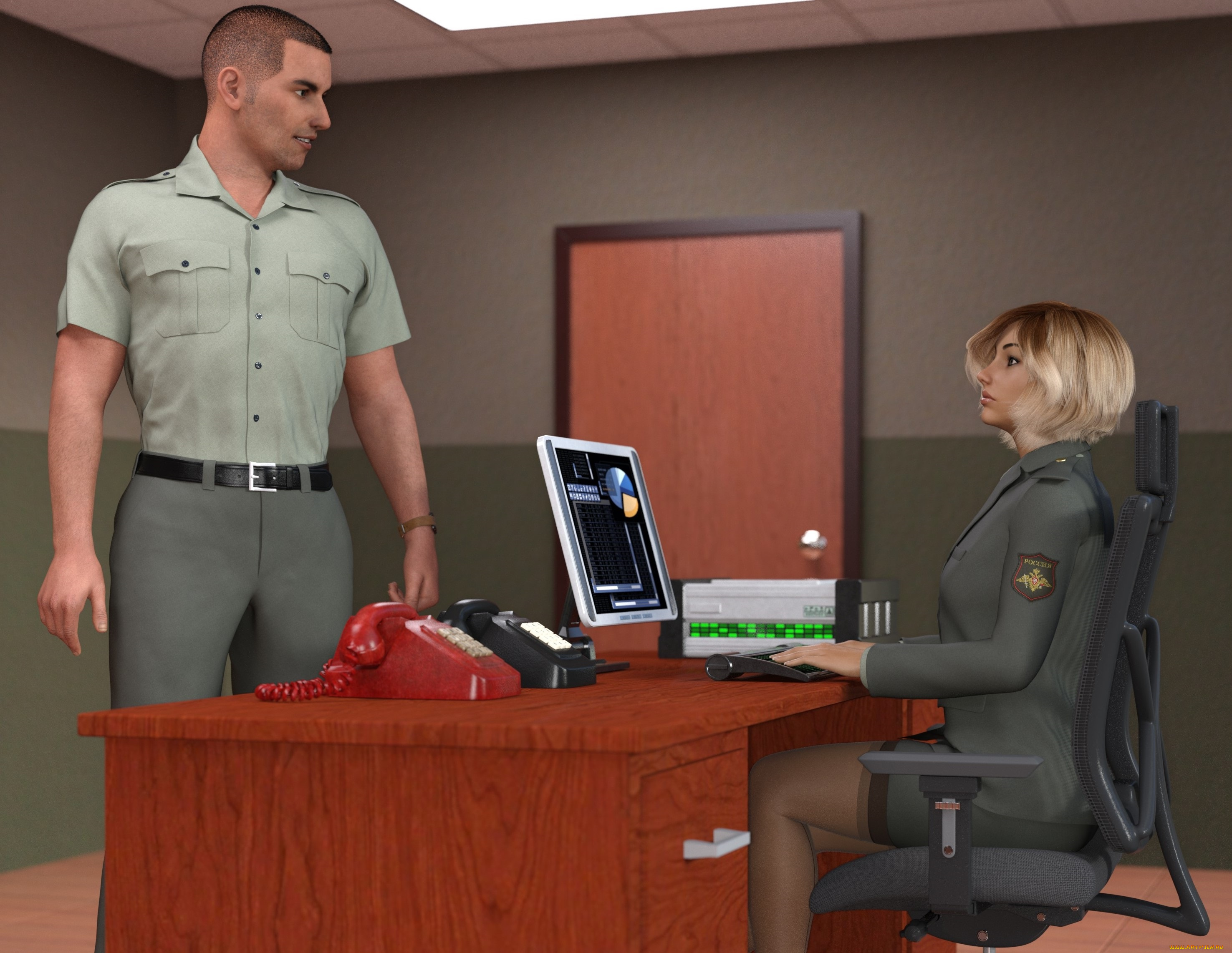 she, wolf, 3д, графика, фантазия, , fantasy, девушка, взгляд, фон