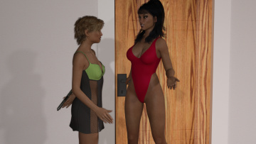 Картинка 3д+графика люди+ people девушки взгляд фон