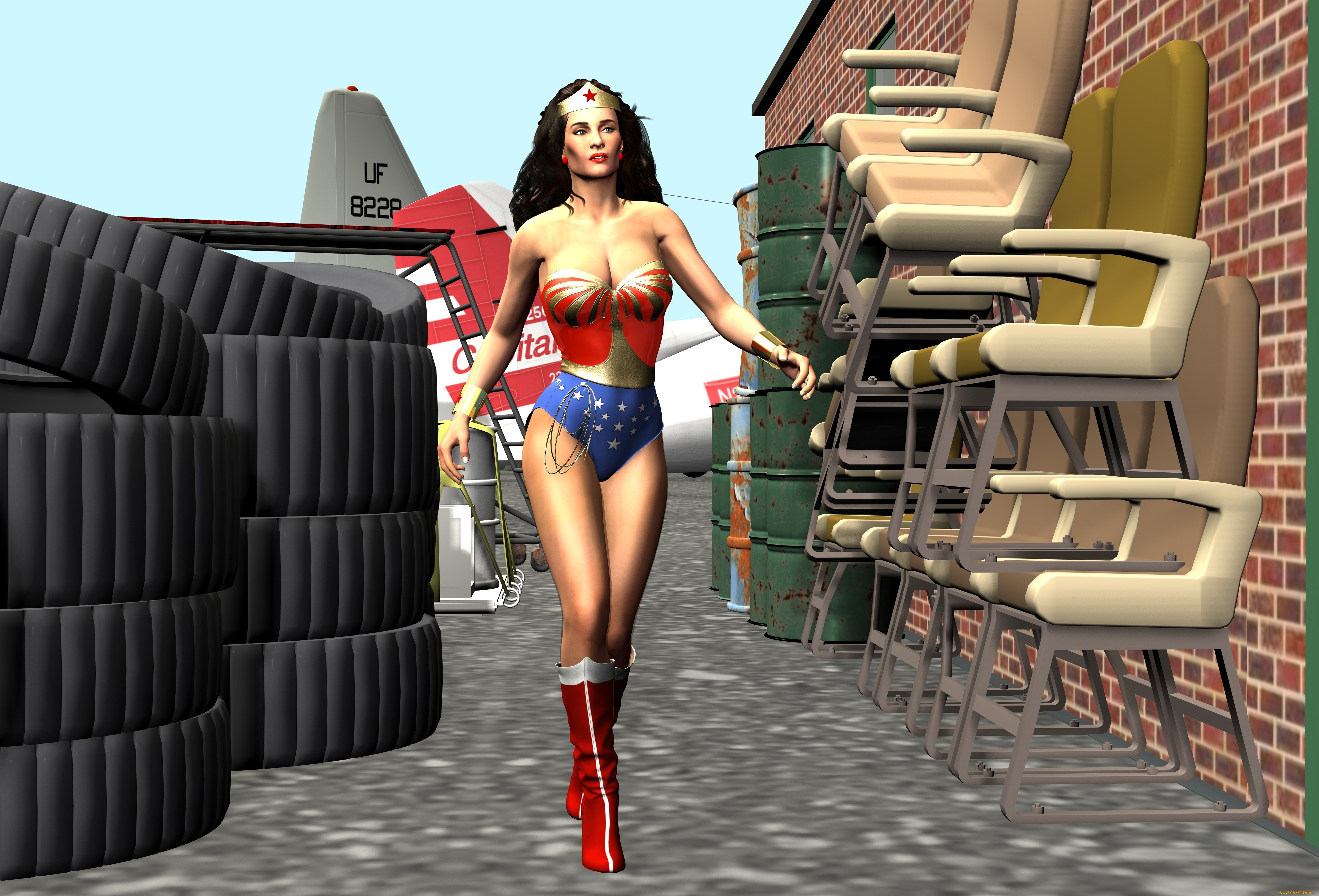 3д, графика, фантазия, , fantasy, девушка, взгляд, фон