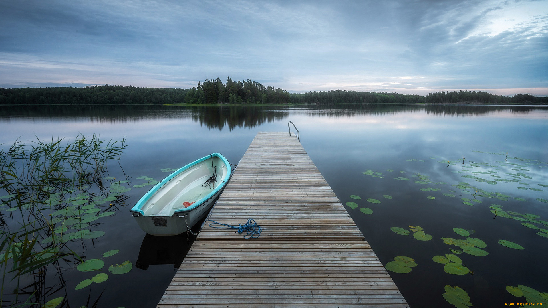 корабли, лодки, , шлюпки, озеро, лодка, мостки, вечер