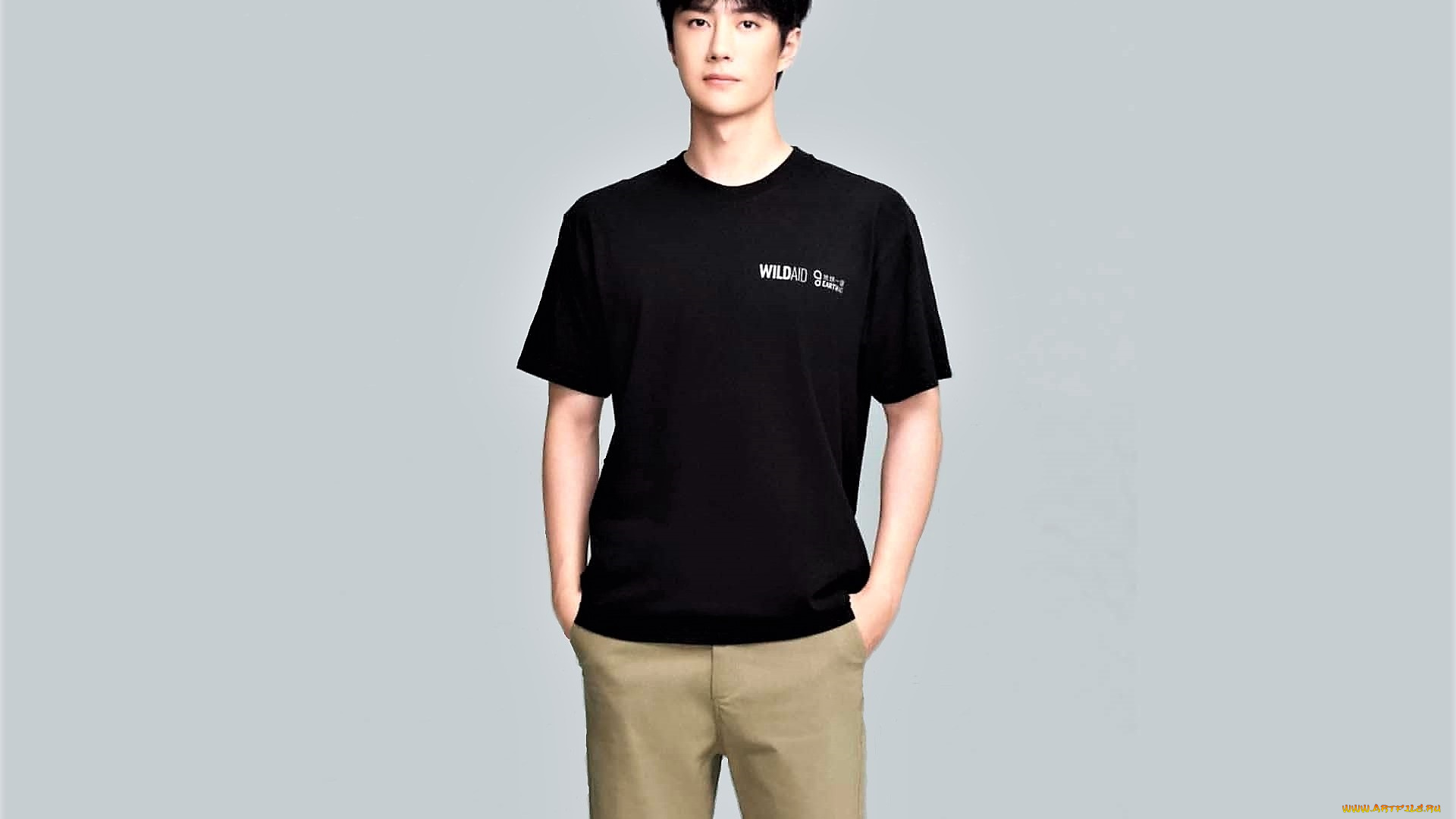 мужчины, wang, yi, bo, актер, певец, футболка