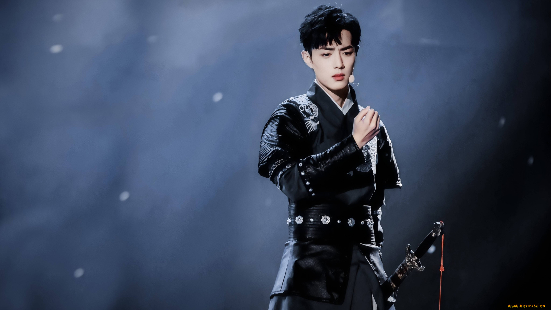 мужчины, xiao, zhan, актер, костюм, меч