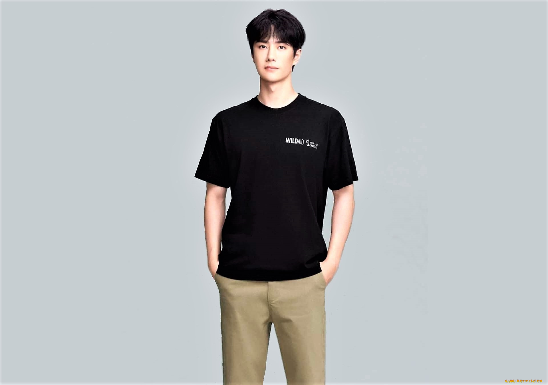 мужчины, wang, yi, bo, актер, певец, футболка
