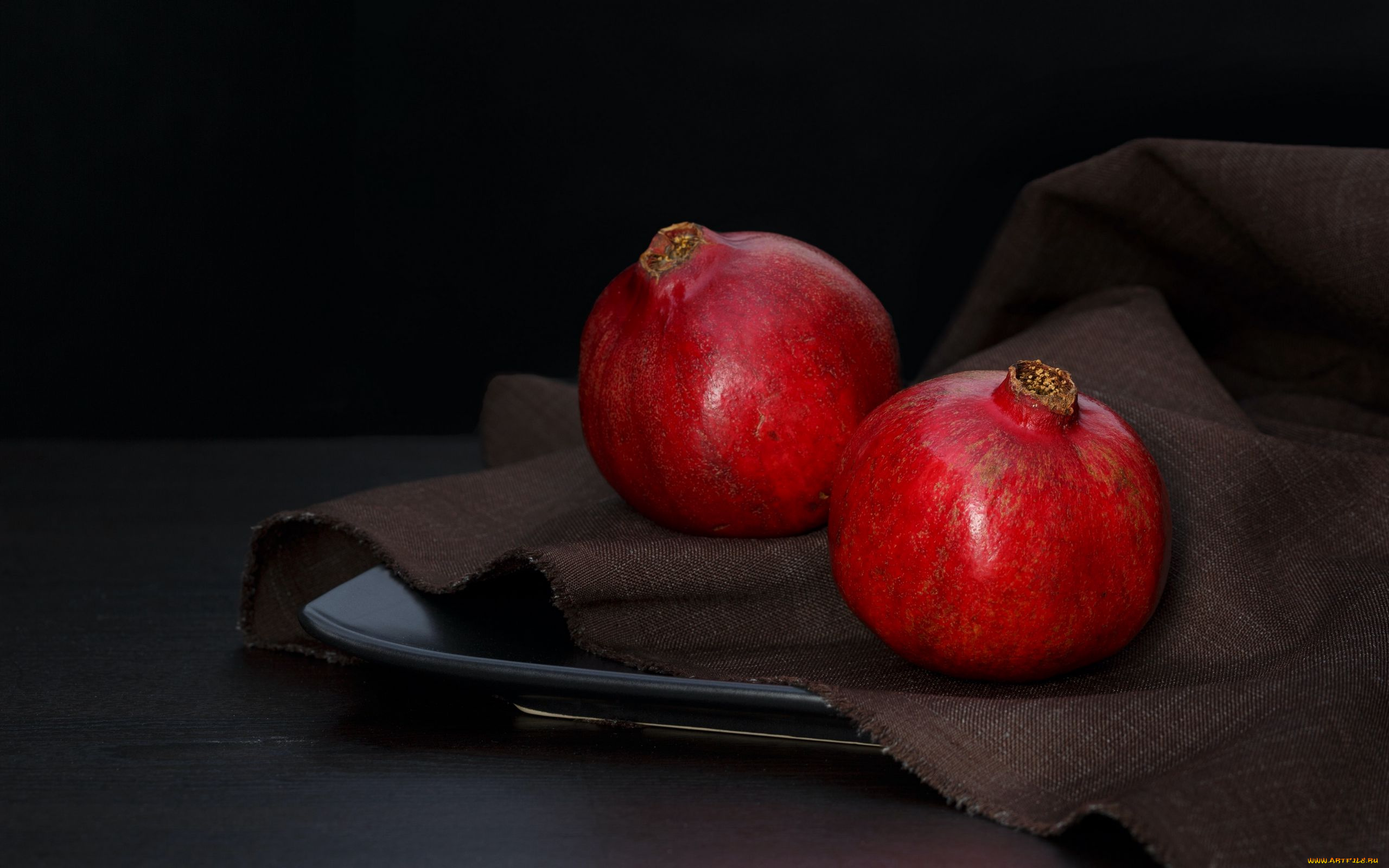 еда, гранат, тарелка, гранаты, салфета