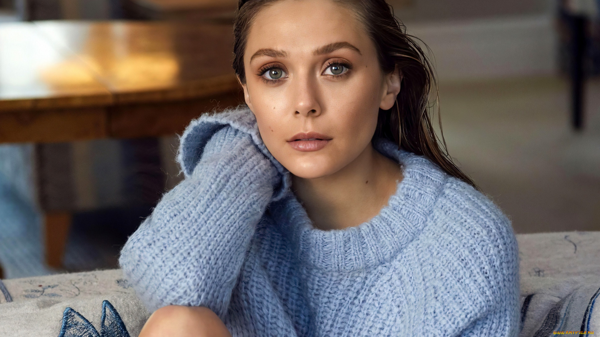 девушки, elizabeth, olsen, свитер, портрет