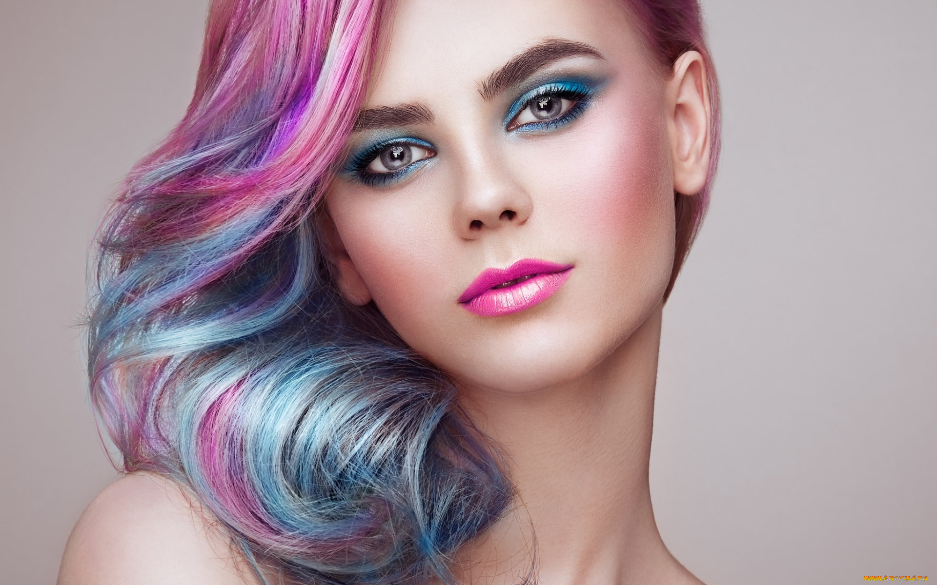 девушки, -, лица, , портреты, модель, портрет