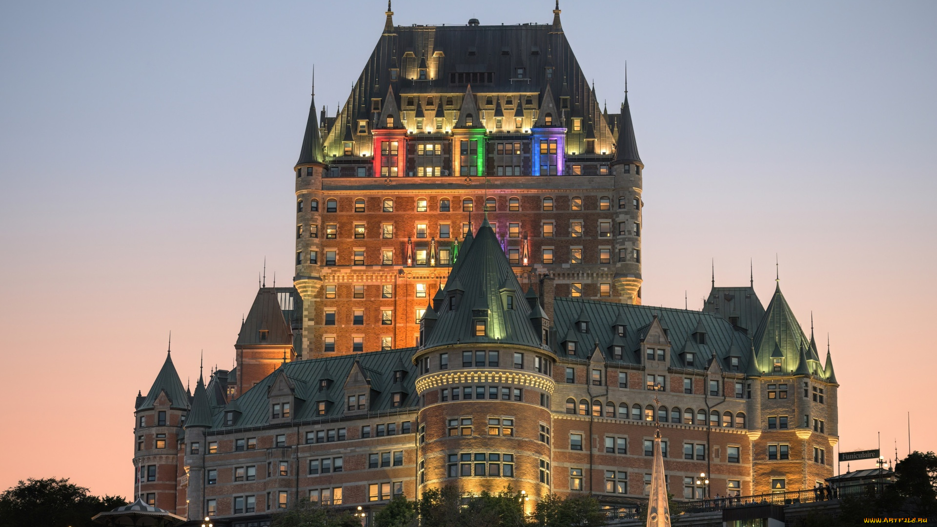chateau, frontenac, города, квебек, , канада, chateau, frontenac
