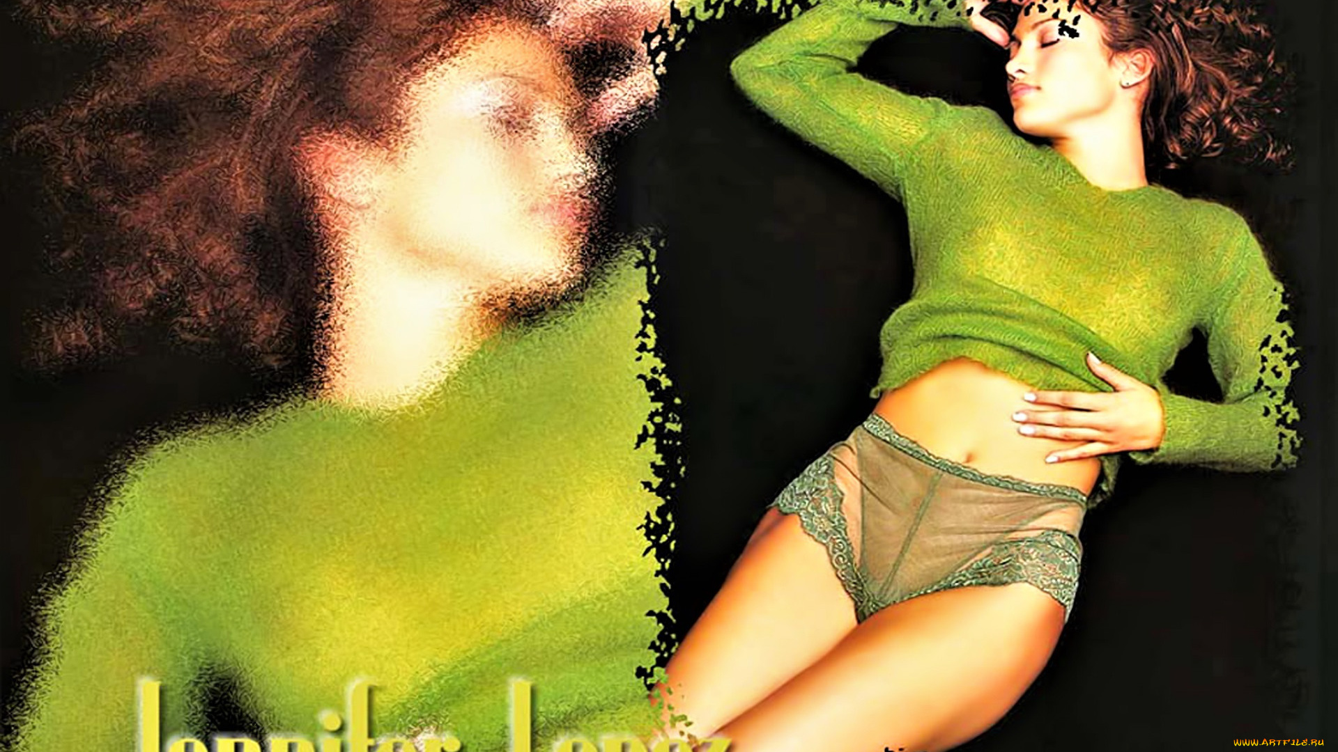 девушки, jennifer, lopez, актриса, певица, шатенка, свитер, белье