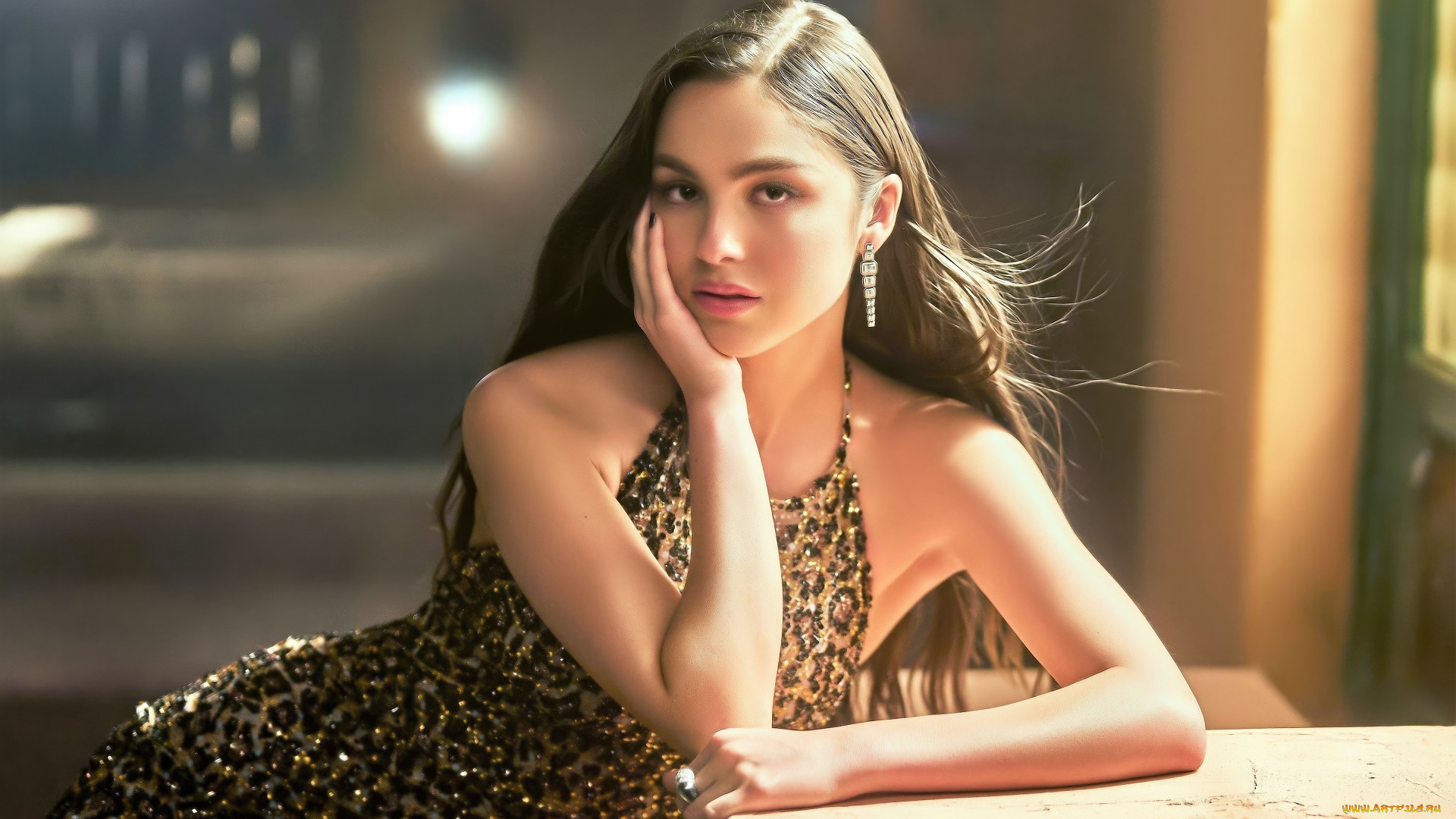 девушки, olivia, rodrigo, шатенка, платье