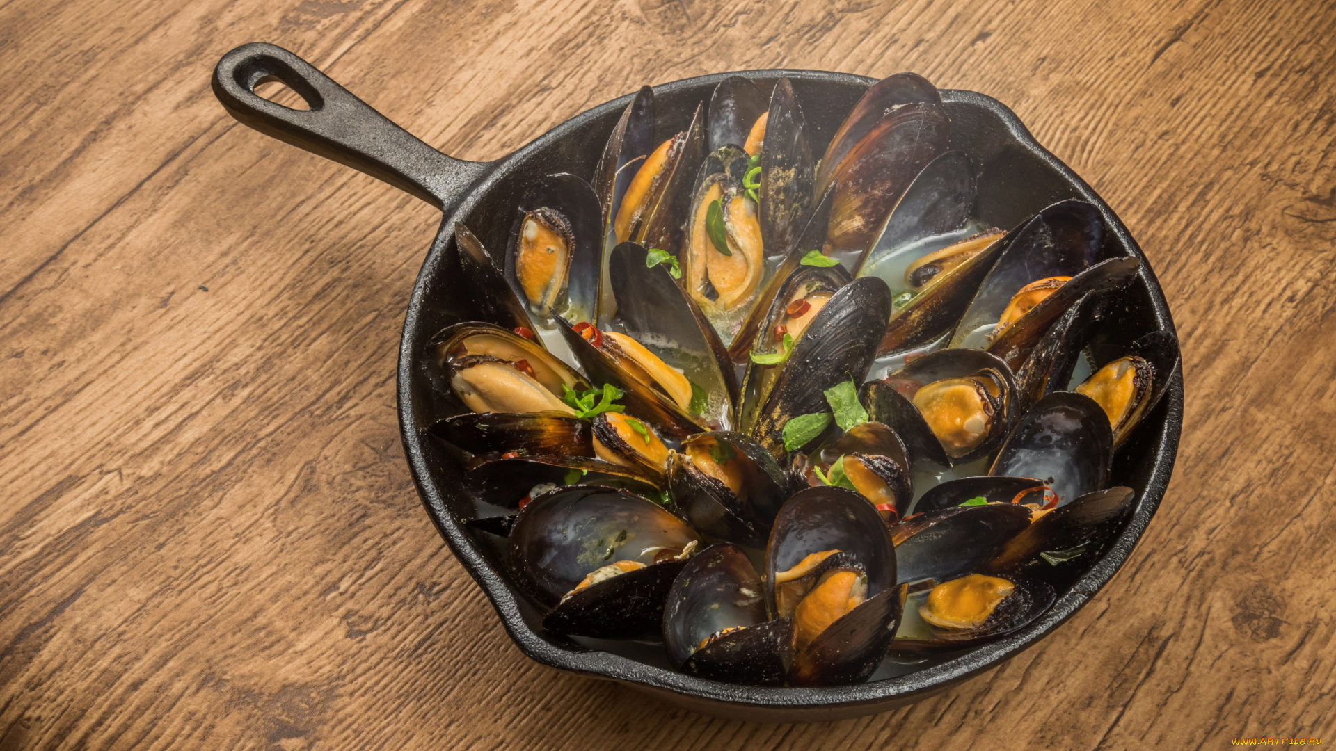 еда, рыбные, блюда, , с, морепродуктами, мидии