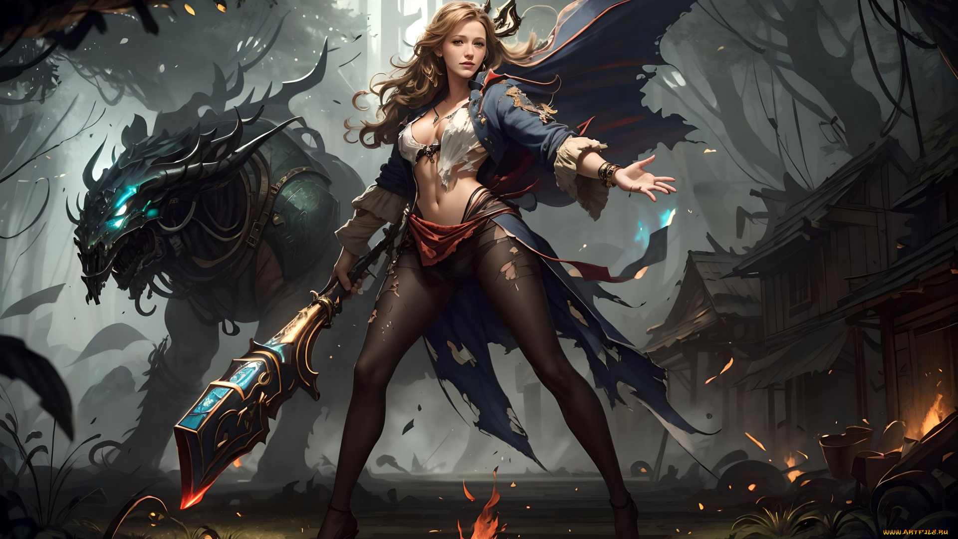 фэнтези, красавицы, и, чудовища, нейросети, графика, нейроарт, ai, art, нейронные, сети, рисунки, нейро, искусство