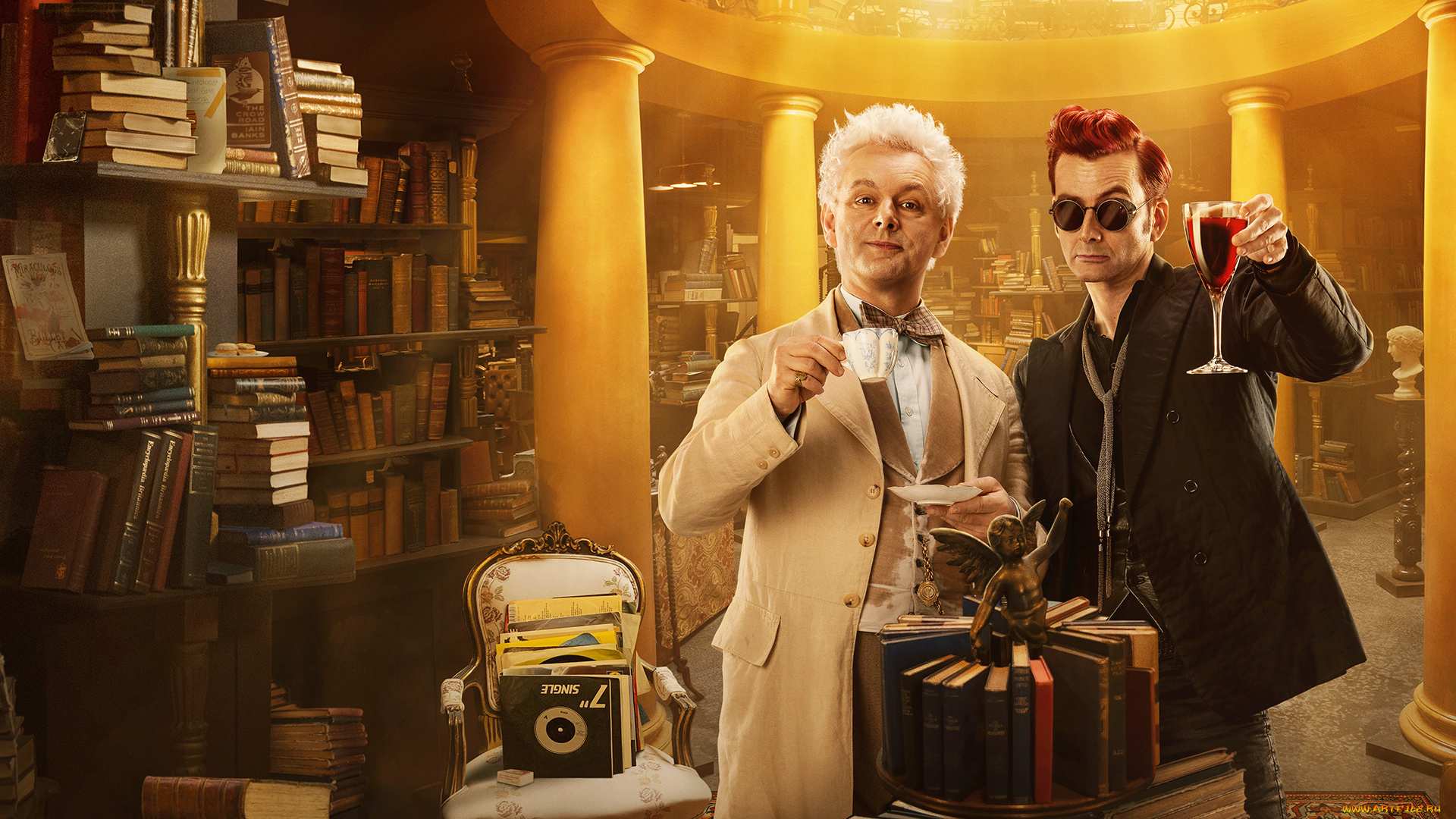 good, omens, , сериал, 2019, –, , кино, фильмы, good, omens, благие, знамения, сериал, amazon, prime, video, фэнтези, комедия, michael, sheen, aziraphale, david, tennant, crowley