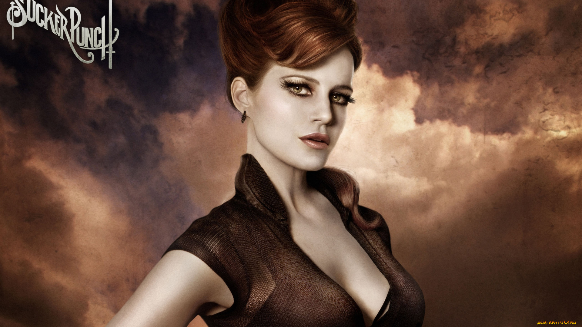 кино, фильмы, sucker, punch, девушка, рыжая, декольте