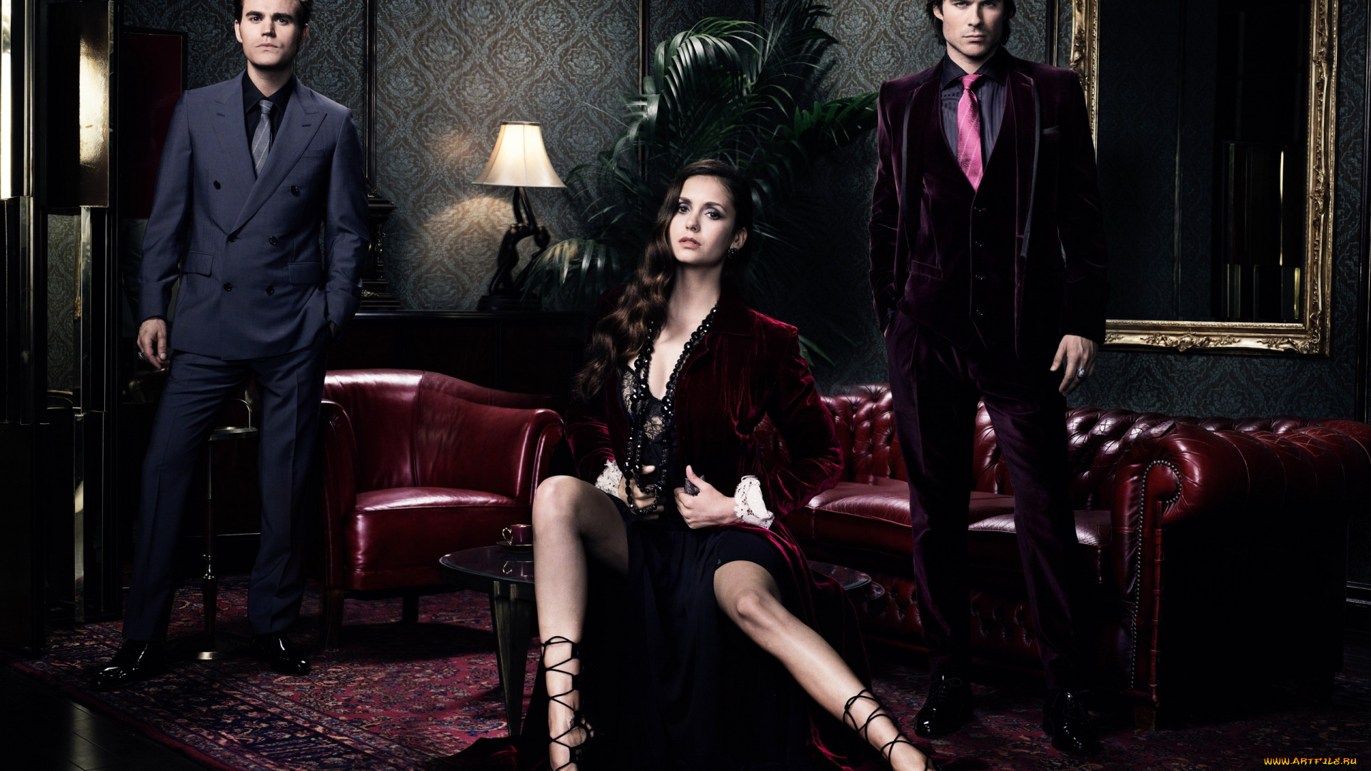 кино, фильмы, the, vampire, diaries, paul, wesley, ian, somerhalder, nina, dobrev