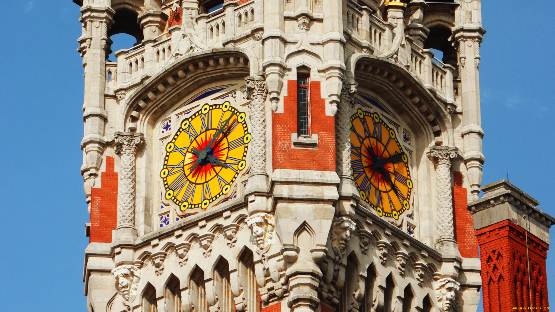 разное, элементы, архитектуры, башенные, часы