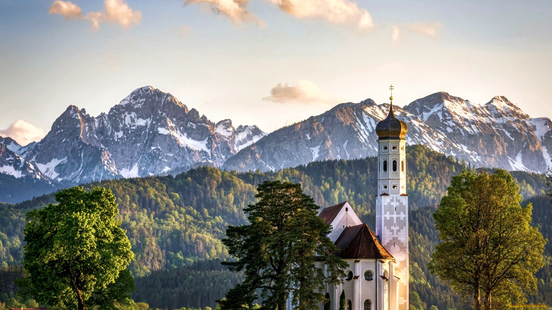 st, , coloman, church, schwangau, bavarian, alps, города, -, католические, соборы, , костелы, , аббатства, coloman, church, bavarian, alps