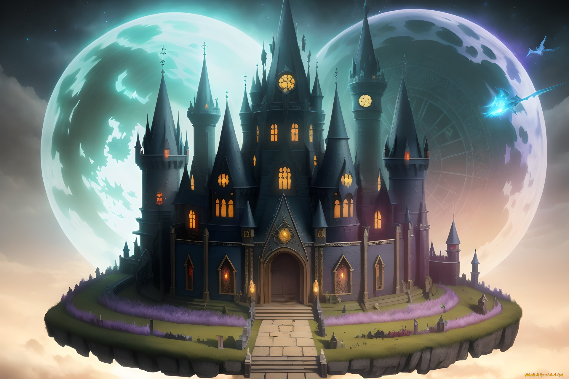 фэнтези, замки, нейросети, графика, нейроарт, ai, art, нейронные, сети, рисунки, нейро, искусство